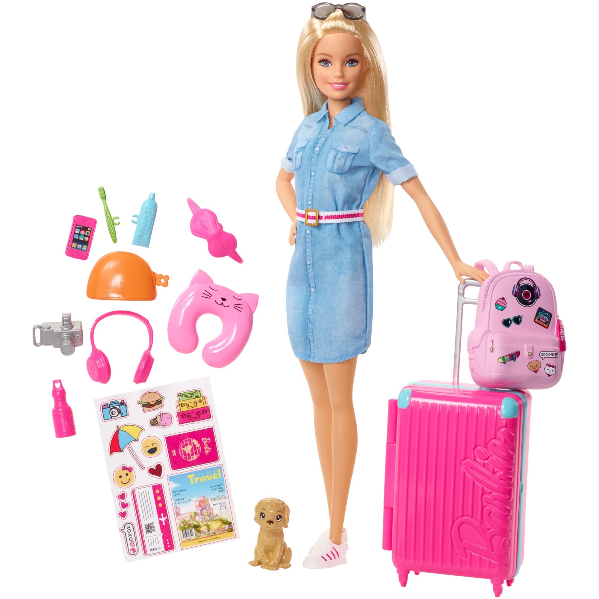 Image of Alternate - Barbie Reise Puppe (blond) und Zubehör online einkaufen bei Alternate