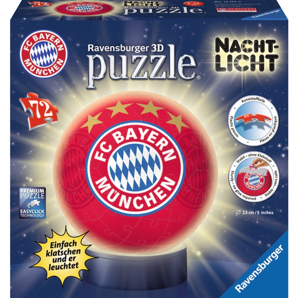 Image of Alternate - 3D Puzzle-Ball Nachtlicht: FC Bayern München online einkaufen bei Alternate