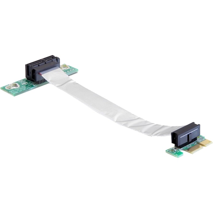 Image of Alternate - Riser Karte PCI Express x1 > x1 mit flexiblem Kabel 13 cm links gerichtet, Riser Card online einkaufen bei Alternate