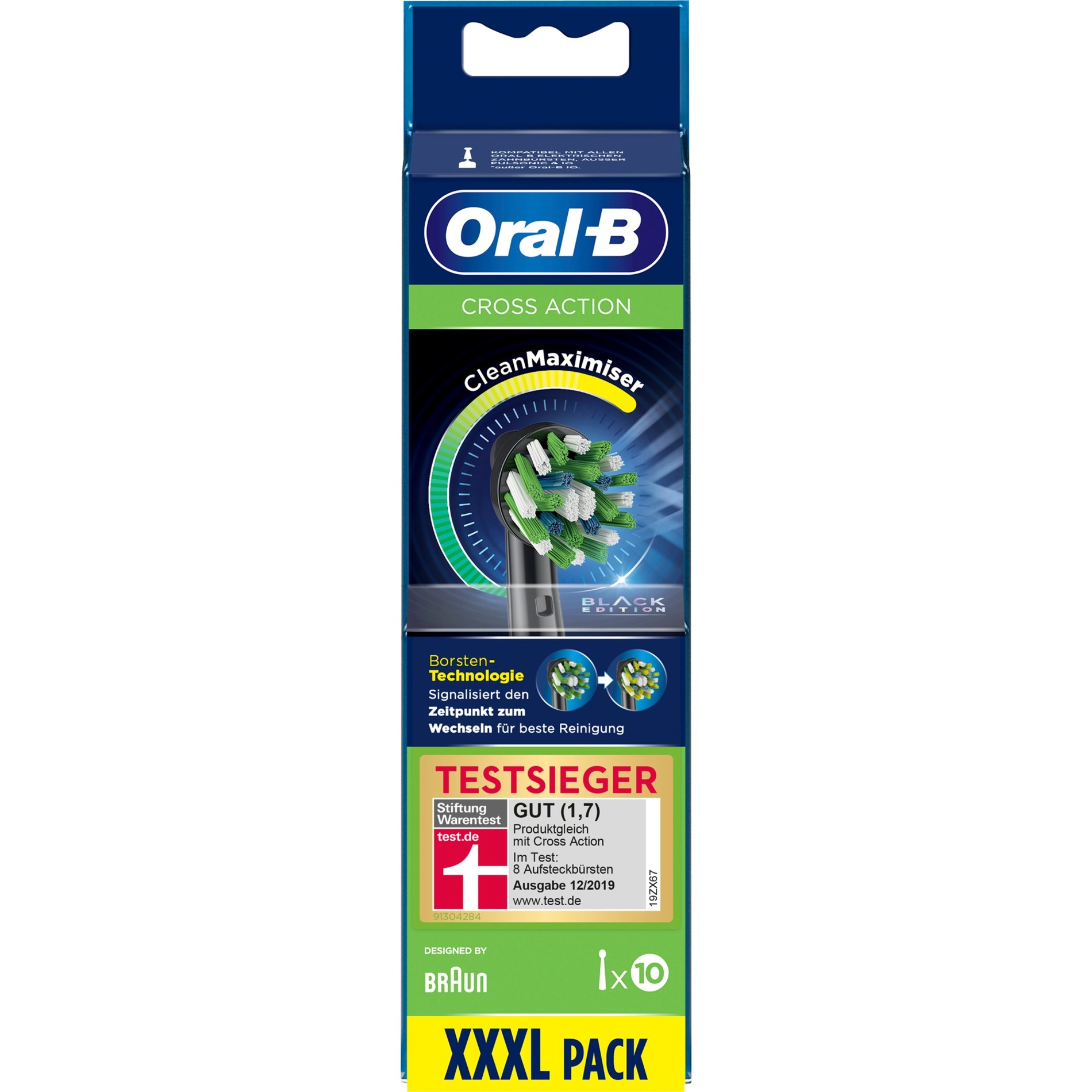 Image of Alternate - Oral-B CrossAction mit CleanMaximiser Black Edition 10er, Aufsteckbürste online einkaufen bei Alternate