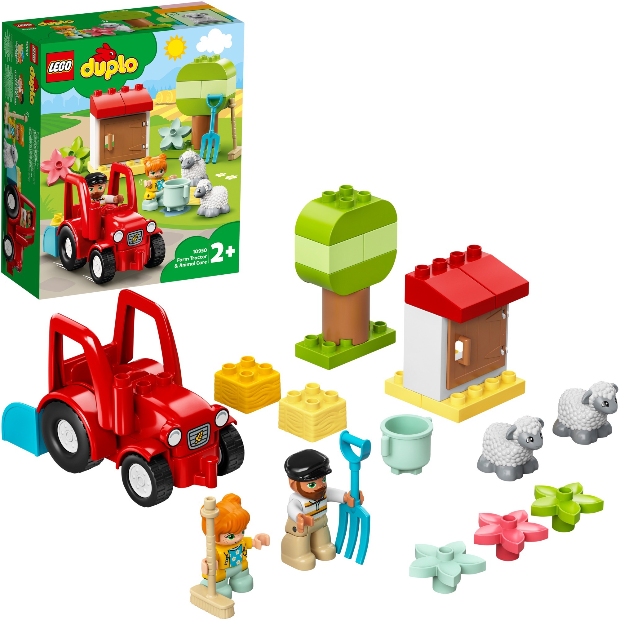 Image of Alternate - 10950 DUPLO Traktor und Tierpflege, Konstruktionsspielzeug online einkaufen bei Alternate