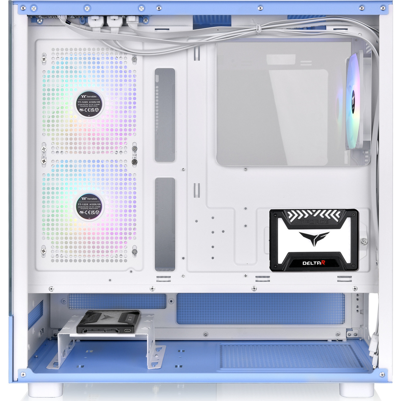 Thermaltake View 270 Plus TG ARGB , Tower-Gehäuse hellblau, Tempered Glass x 2