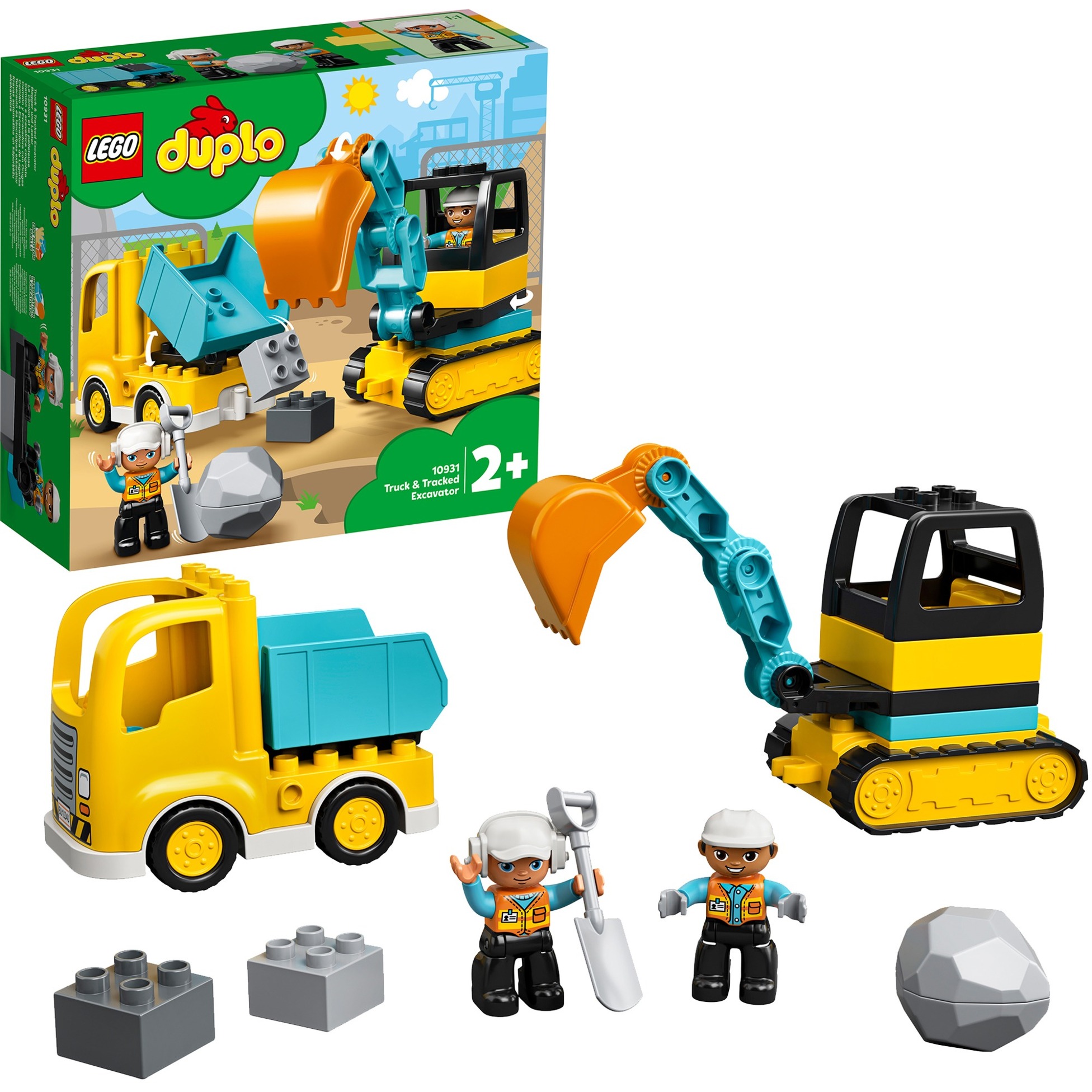 Image of Alternate - 10931 DUPLO Bagger und Laster, Konstruktionsspielzeug online einkaufen bei Alternate