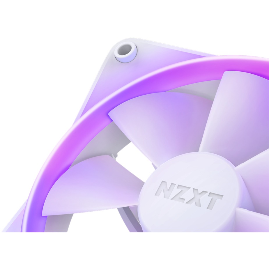 NZXT F120 RGB-Dreierpack 120x120x26, Gehäuselüfter weiß, 3er Pack inkl. RGB & Fan Controller, 120 mm