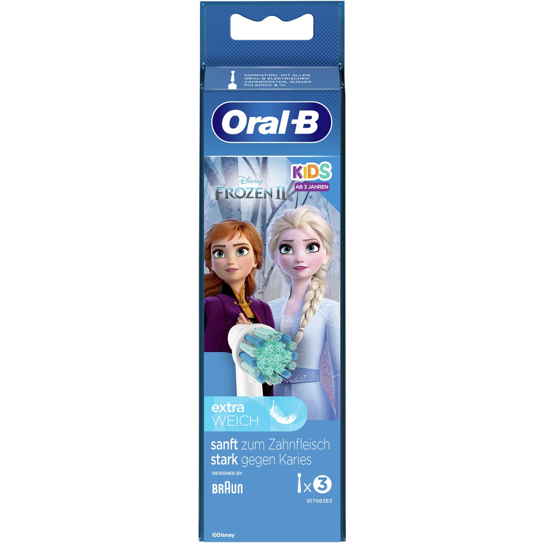 Image of Alternate - Oral-B Kids Frozen II 3er, Aufsteckbürste online einkaufen bei Alternate