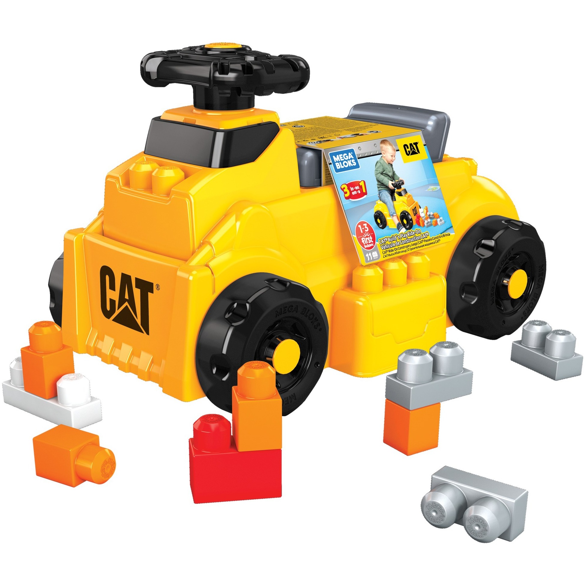 Image of Alternate - Mega Bloks CAT Build N Play Ride On, Rutscher online einkaufen bei Alternate
