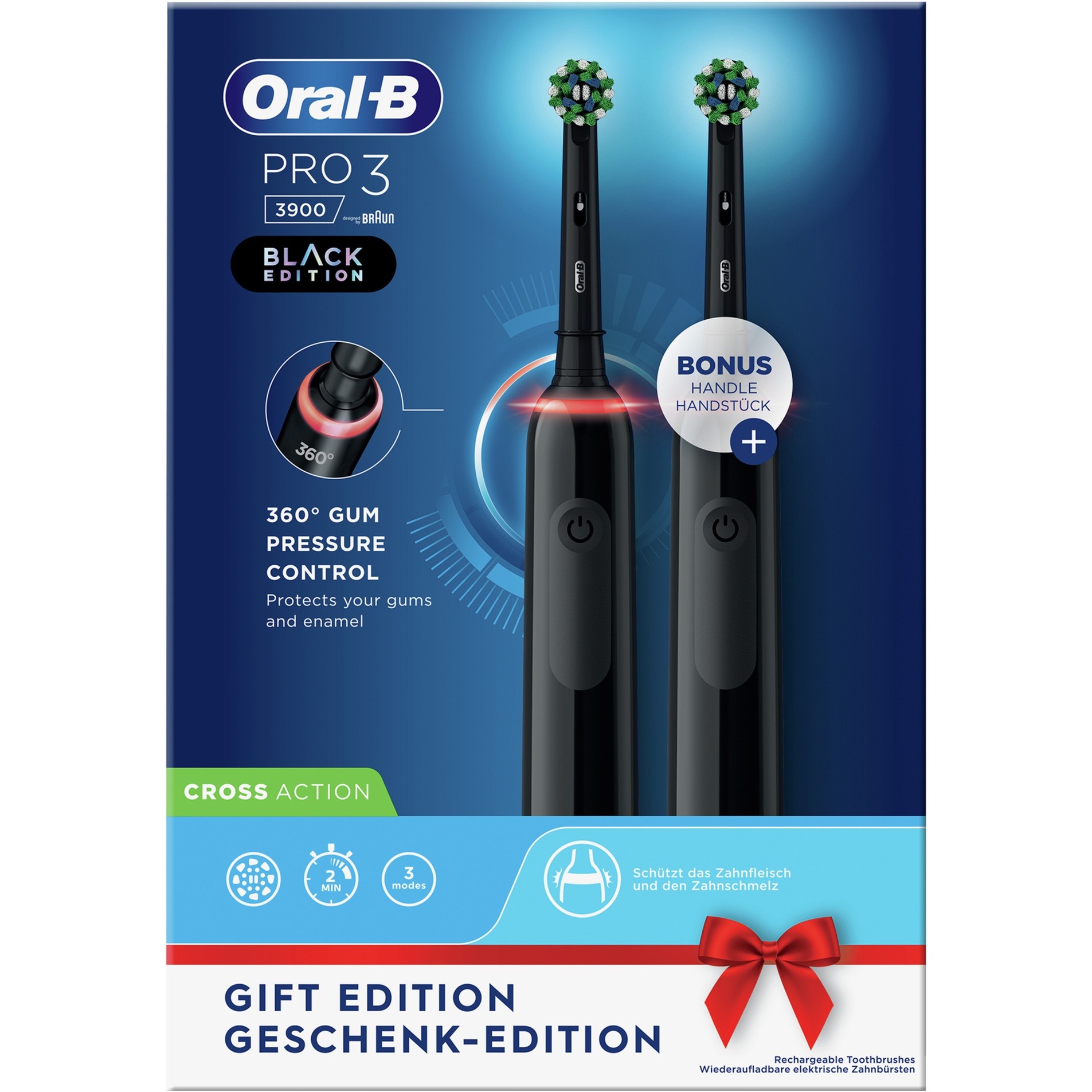 Image of Alternate - Oral-B Pro 3 3900 Black Edition, Elektrische Zahnbürste online einkaufen bei Alternate