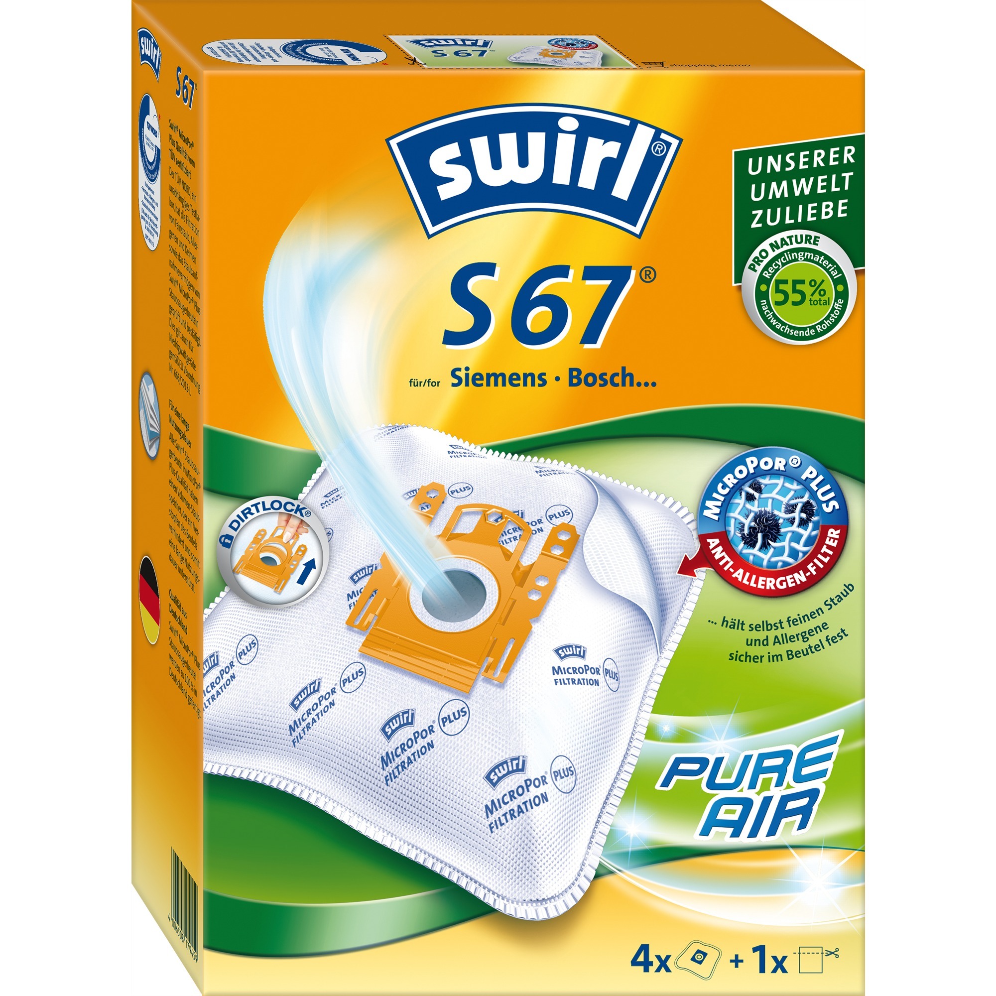 Staubsaugerbeutel S67 AirSpace MicroPor Plus