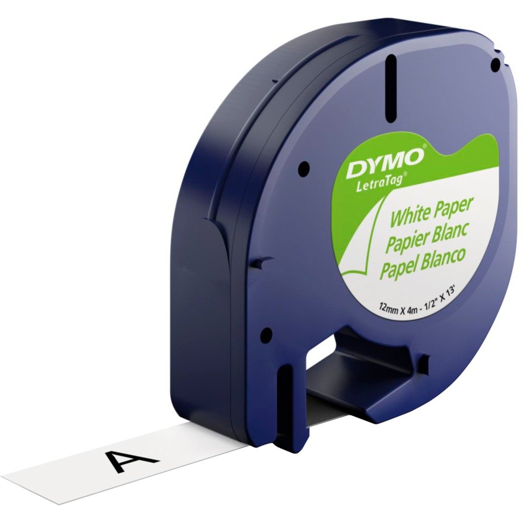 LetraTag® ORIGINAL Papier Schriftband schwarz auf weiß
