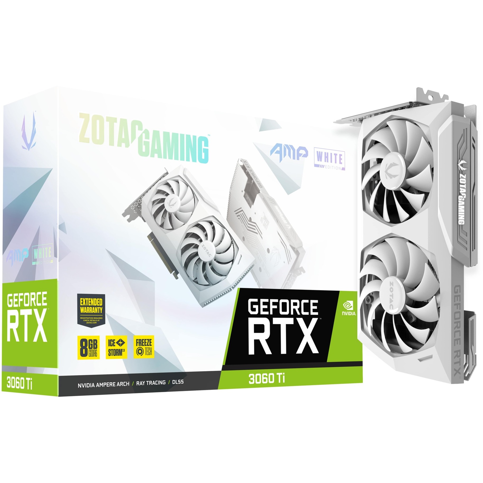 Image of Alternate - GeForce RTX 3060 Ti AMP LHR WHITE, Grafikkarte online einkaufen bei Alternate