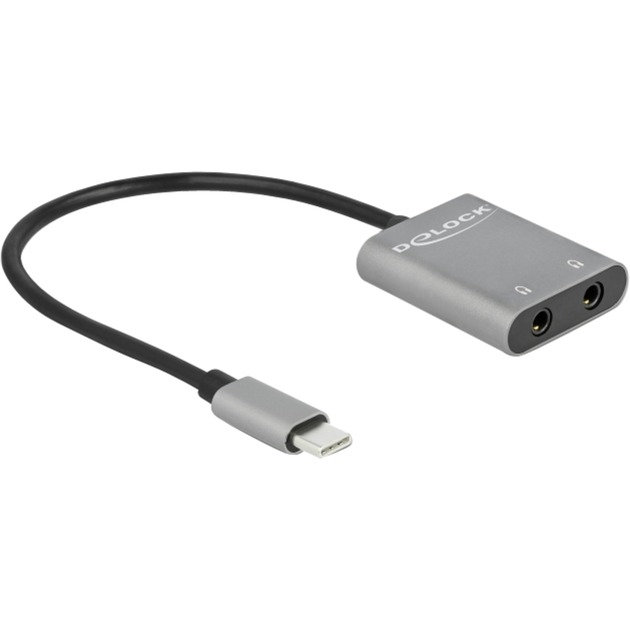 Image of Alternate - Audio Splitter USB-C > 2x Klinkenbuchse, Metall, Splitter & Switches online einkaufen bei Alternate