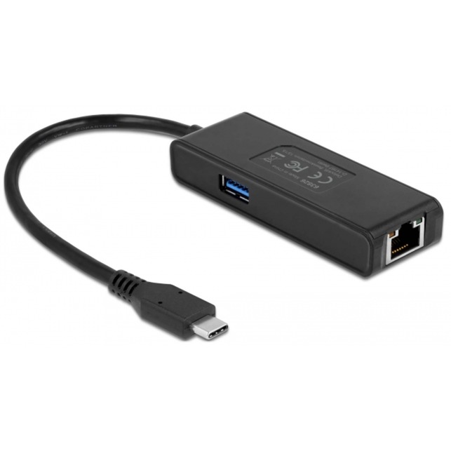 Image of Alternate - Adapter USB-C Stecker > 2,5 Gigabit LAN RJ-45 + USB-A Buchse online einkaufen bei Alternate
