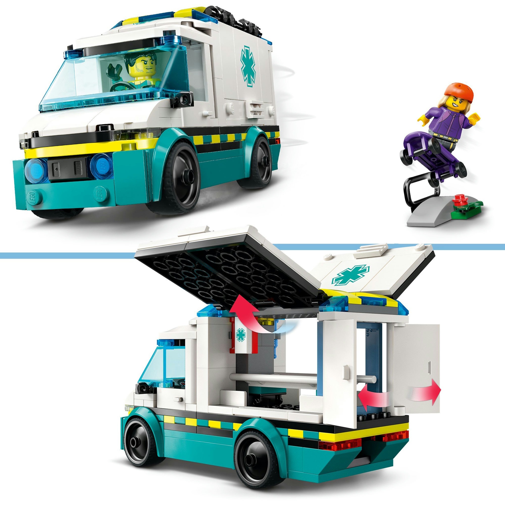 LEGO 60451 City Rettungswagen, Konstruktionsspielzeug