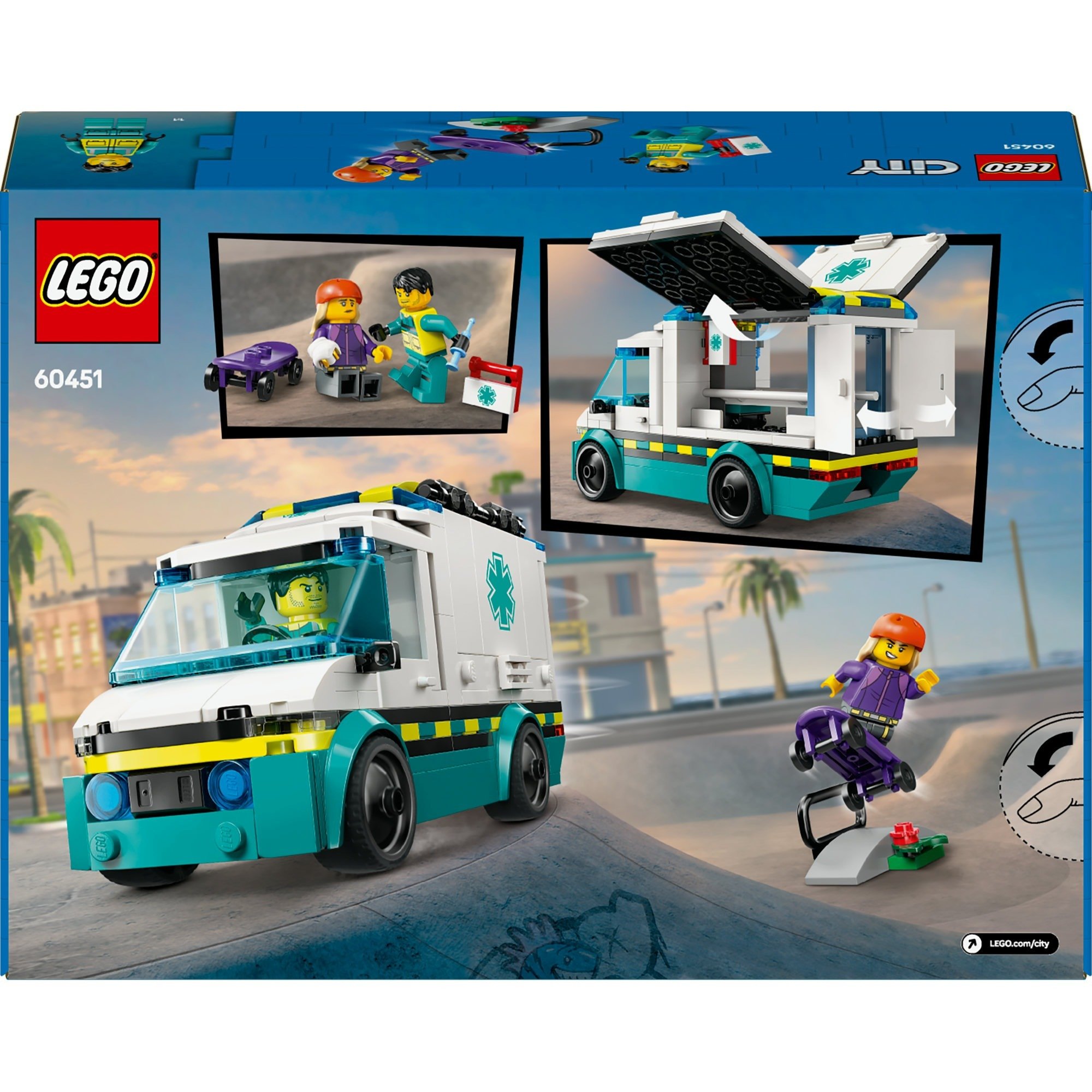 LEGO 60451 City Rettungswagen, Konstruktionsspielzeug