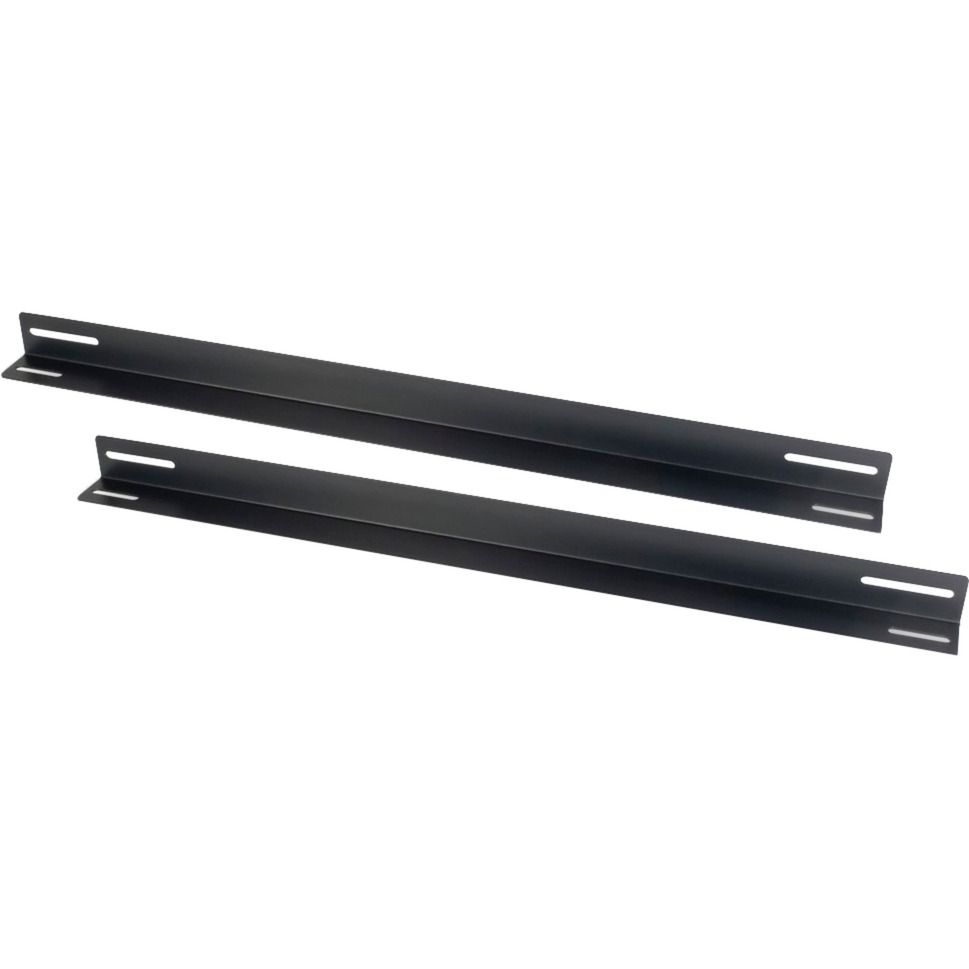 Inter-Tech Gerätetäger 650 mm, Einbauschienen schwarz, 1 HE, 2 Stück
