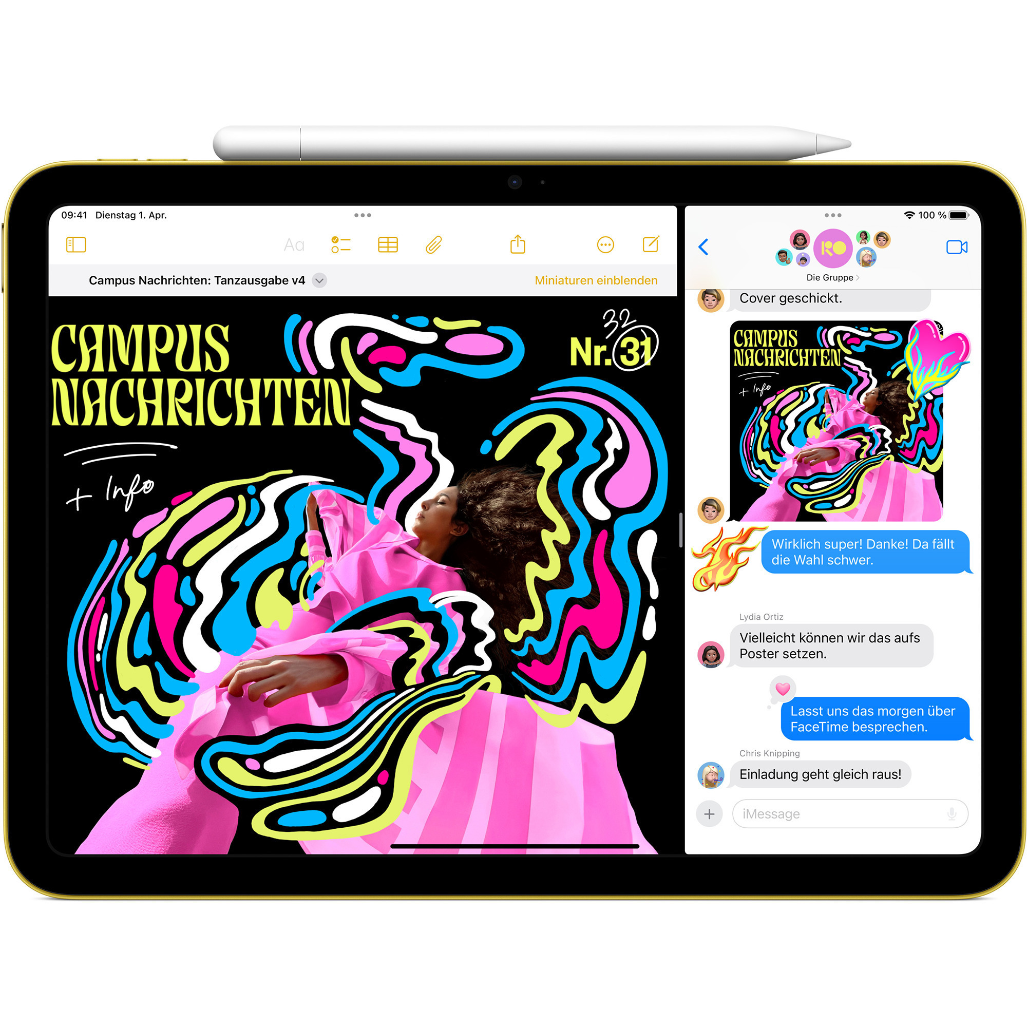 Apple iPad 11" (512GB), Tablet-PC gelb, 11. Gen / 2025