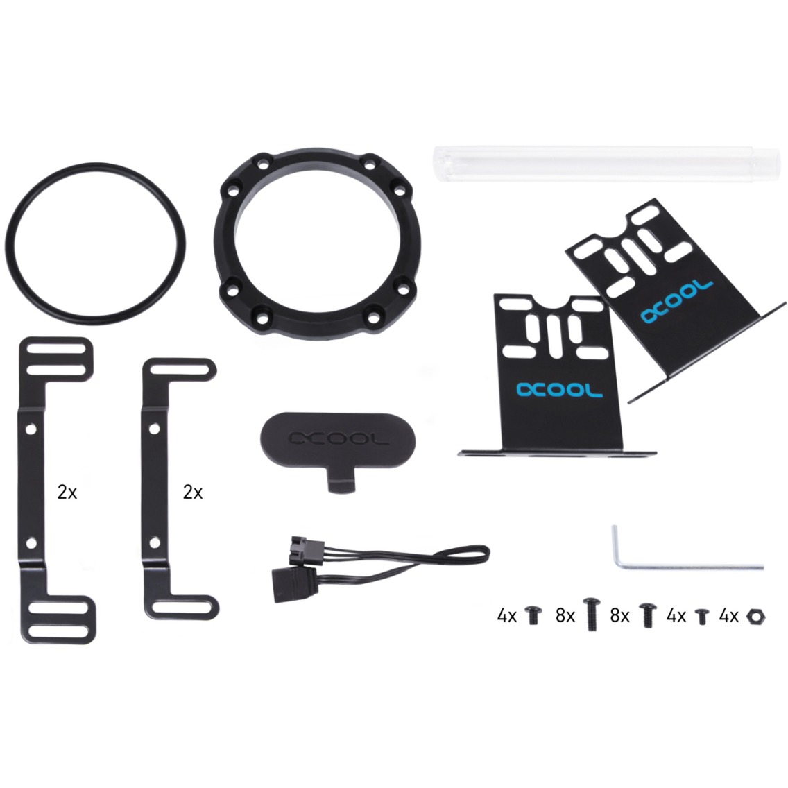 Alphacool Core 200 Aurora Ausgleichsbehälter D5/VPP Acetal/Acryl schwarz