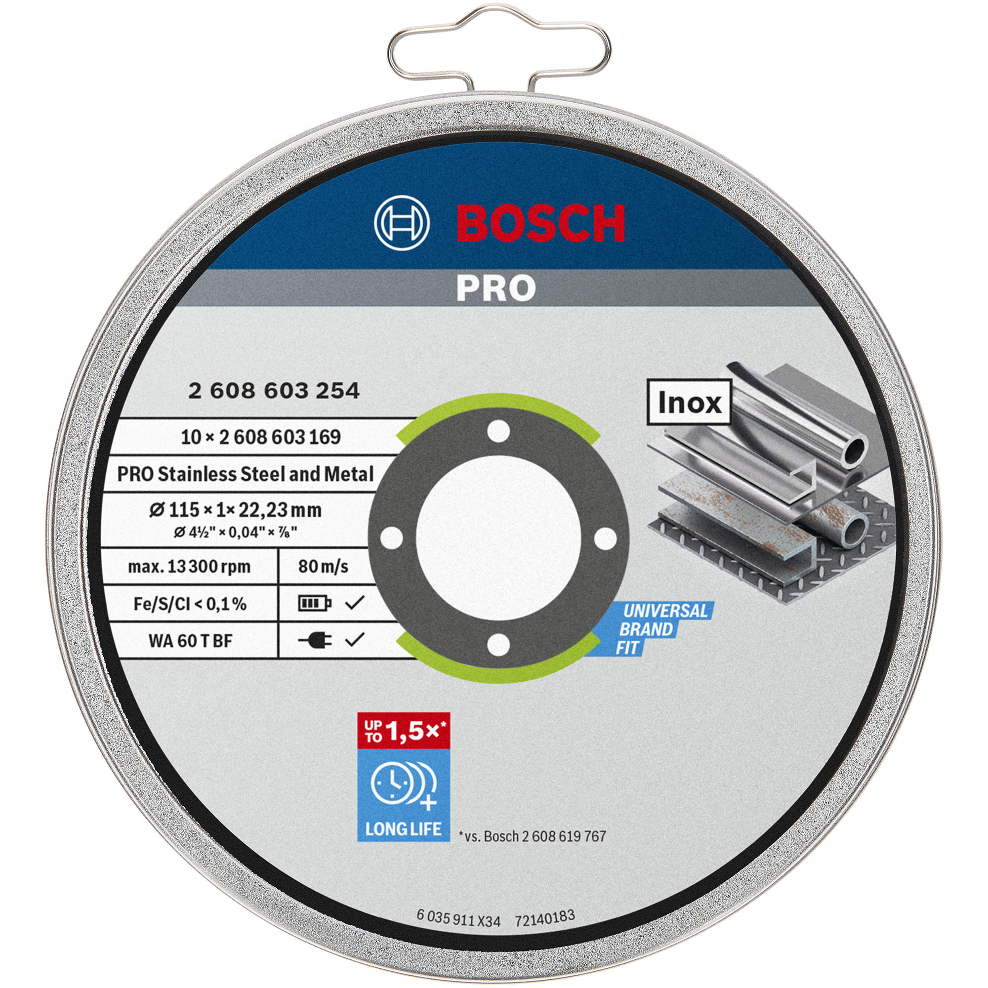 Trennscheibe Standard for Inox - Rapido, Ø 115mm