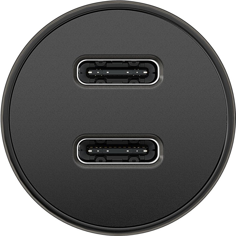 goobay Dual-USB-C Auto-Schnellladegerät 30 Watt, PD schwarz, 2x USB-C, Power Delivery, 12 / 24 Volt