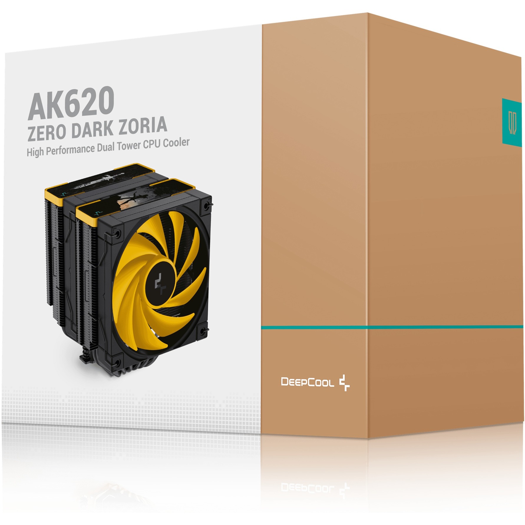 DeepCool AK620 ZERO DARK ZORIA, CPU-Kühler schwarz/orange, 120 mm