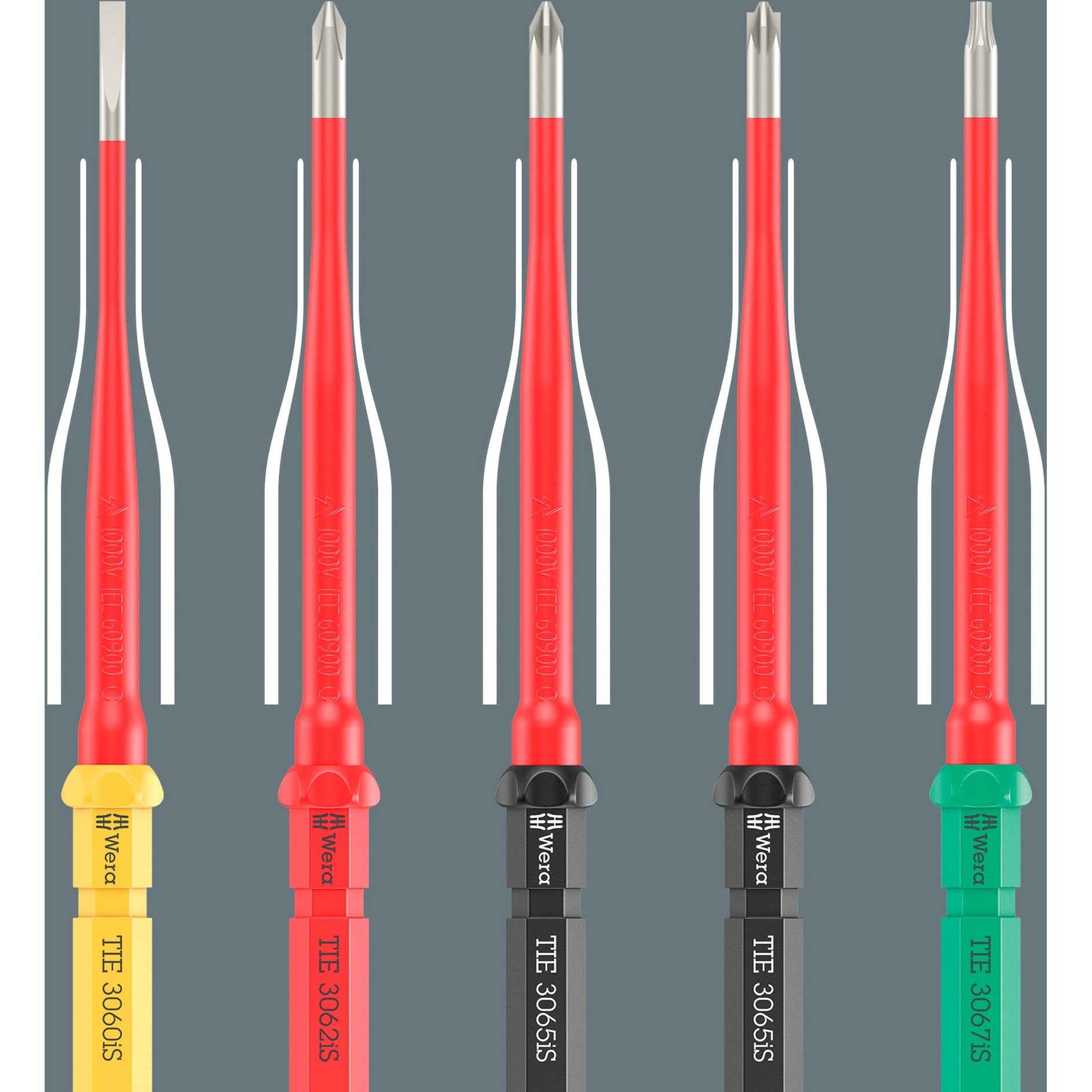 Wera Kraftform Kompakt VDE Stainless 17 extra slim 1 Tool Finder, 17-teilig, Schraubendreher rot/blau, inkl. 2 Steckgriffe, VDE-Wechselklingen