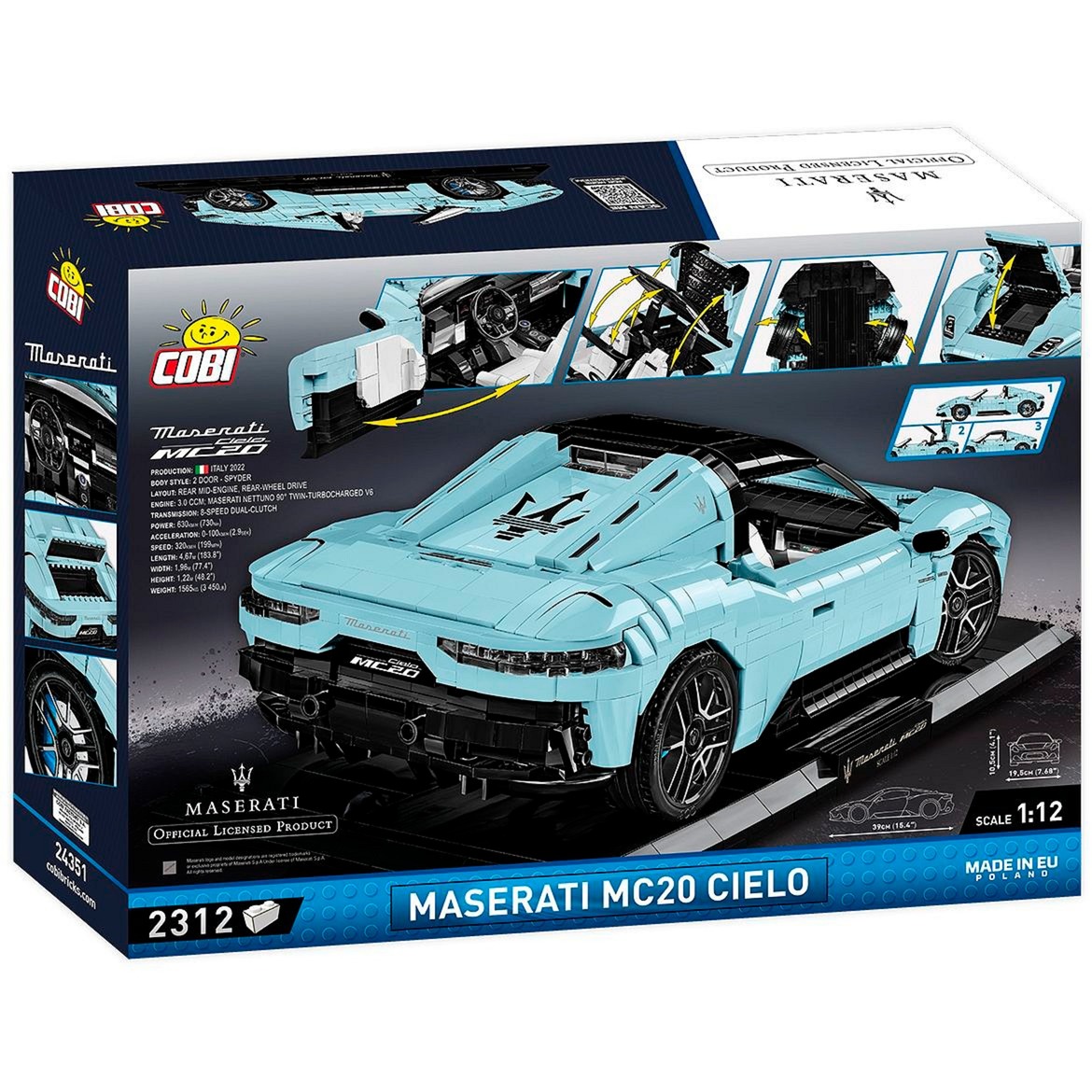 COBI Maserati MC20 Cielo Executive Edition, Konstruktionsspielzeug Maßstab 1:12