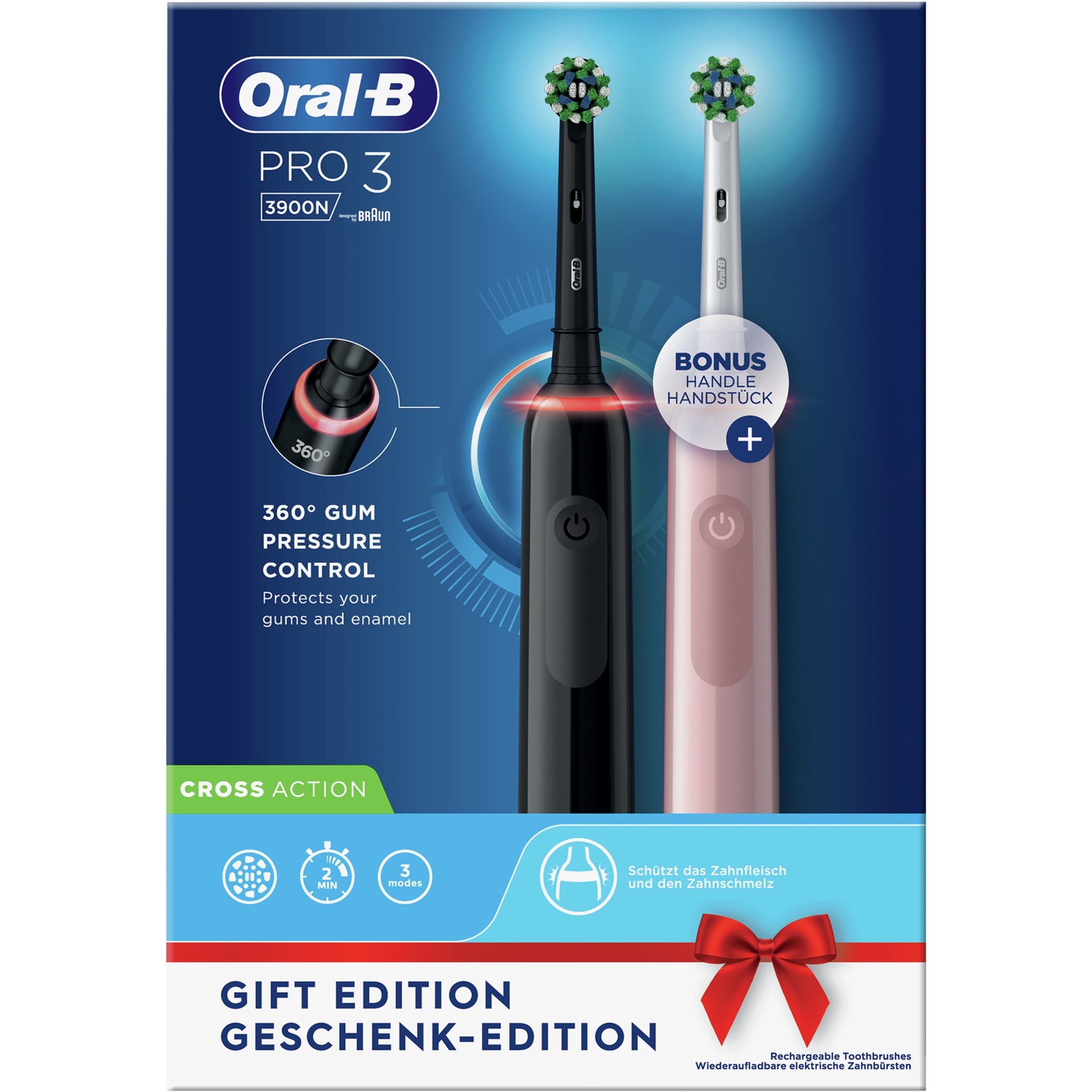Image of Alternate - Oral-B Pro 3 3900 Geschenk-Edition, Elektrische Zahnbürste online einkaufen bei Alternate