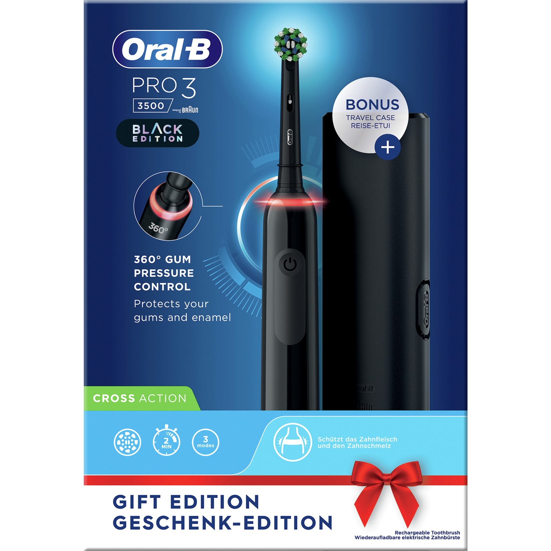 Image of Alternate - Oral-B Pro 3 3500 Black Edition, Elektrische Zahnbürste online einkaufen bei Alternate