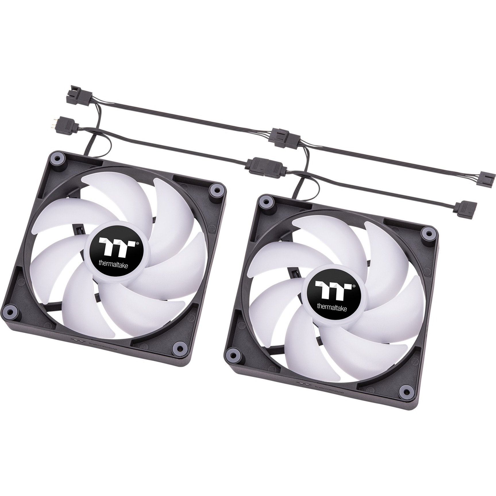 Thermaltake CT140 ARGB Sync PC Cooling Fan, Gehäuselüfter schwarz, 2er Pack, 140 mm