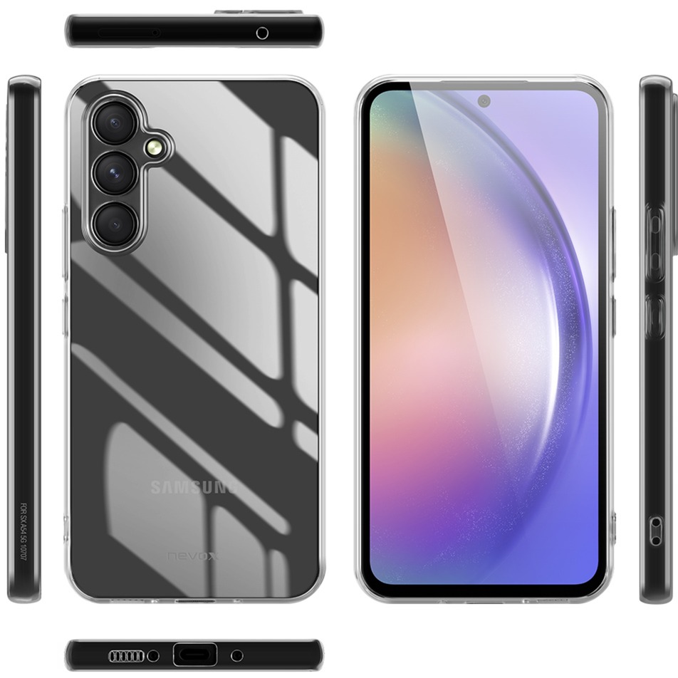 Nevox StyleShell Flex, Handyhülle transparent, Samsung Galaxy A55 5G