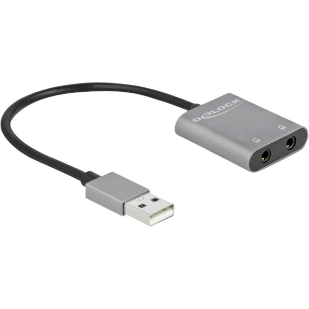 Image of Alternate - Audio Splitter USB-A > 2x Klinkenbuchse, Metall, Splitter & Switches online einkaufen bei Alternate