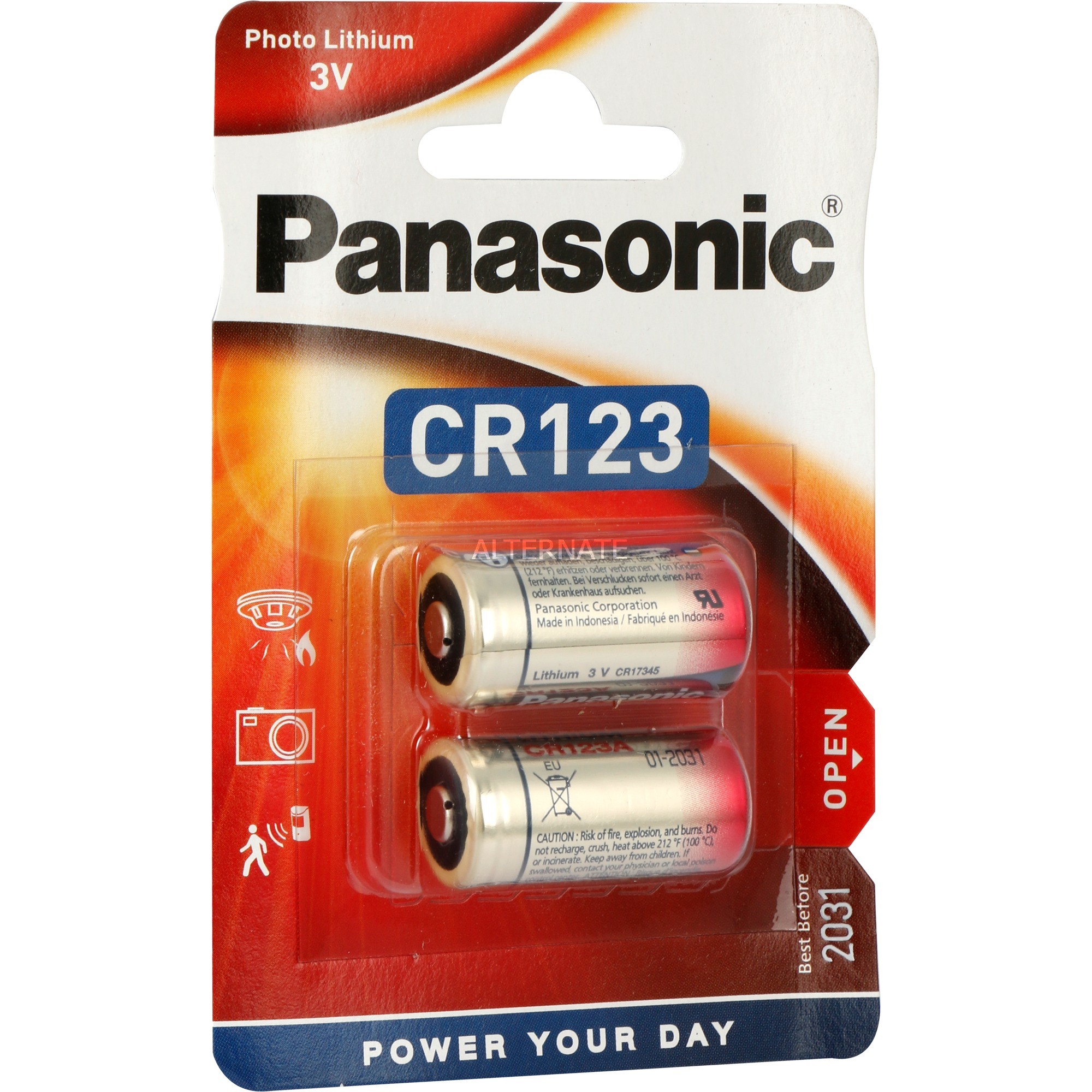 Image of Alternate - Lithium Photo CR-123AL/2BP, Batterie online einkaufen bei Alternate