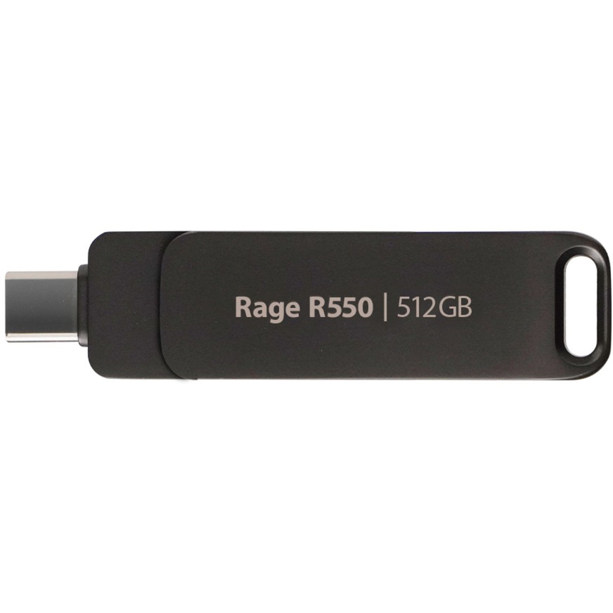 Patriot Rage R550 512GB, USB-Stick schwarz, USB-A und USB-C 3.2 Gen 1