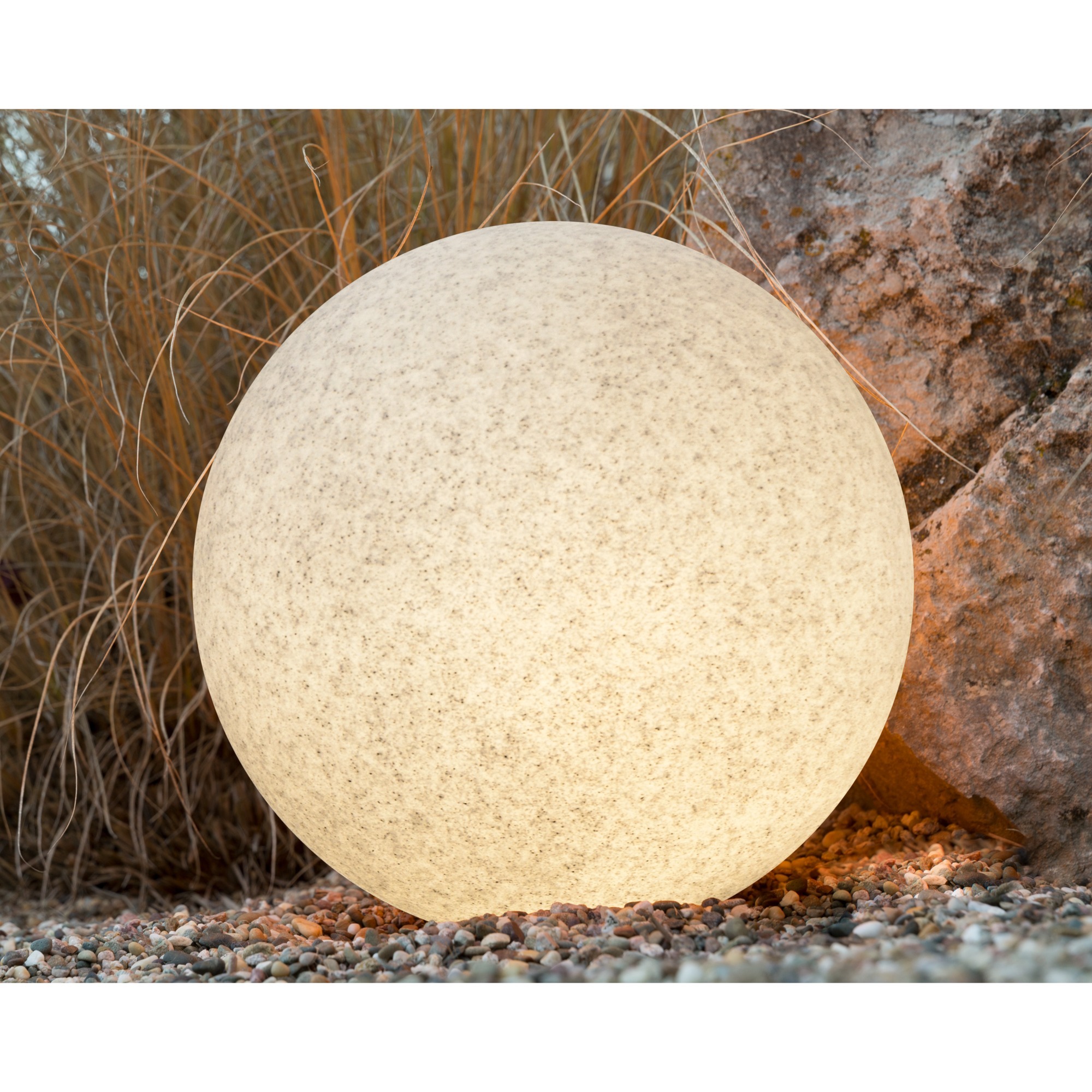 Image of Alternate - Leuchtkugel Mundan granit 400mm, Leuchte online einkaufen bei Alternate