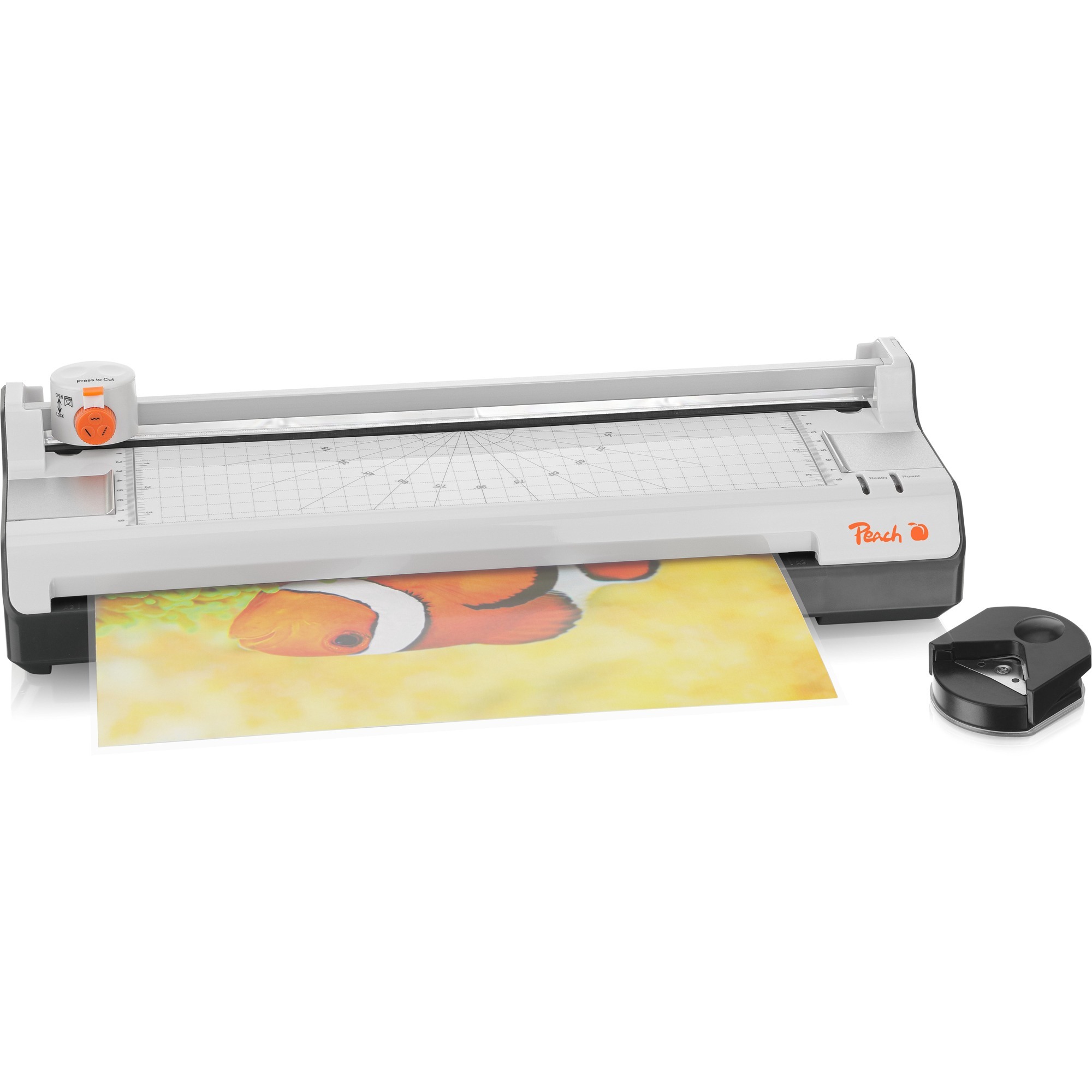 Peach 6 in 1 Laminiergerät A3 inkl. Eckenrunder, Trimmer, Laminierfolien (PBP450)