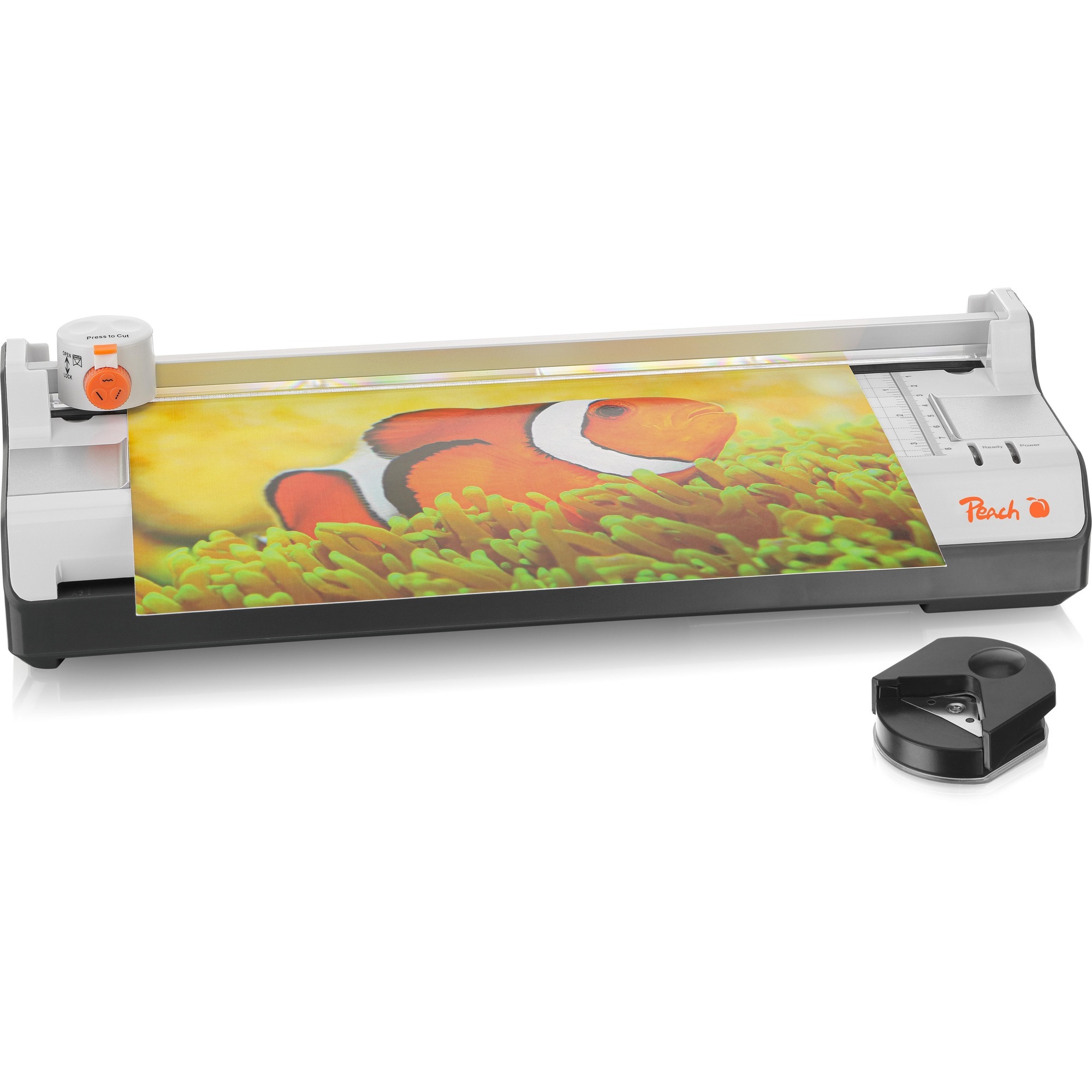 Peach 6 in 1 Laminiergerät A3 inkl. Eckenrunder, Trimmer, Laminierfolien (PBP450)