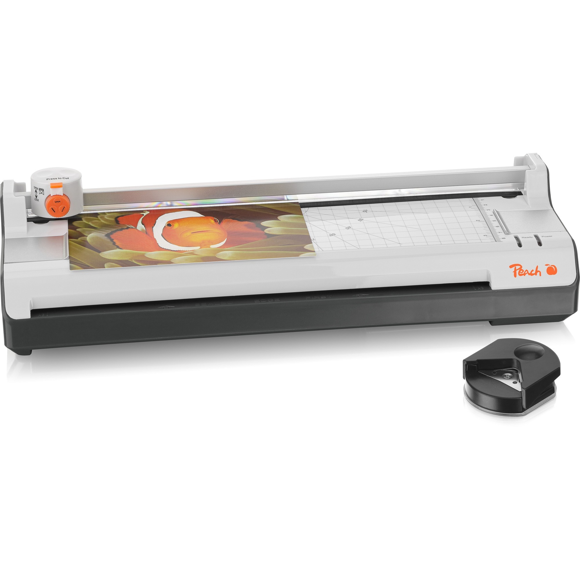 Peach 6 in 1 Laminiergerät A3 inkl. Eckenrunder, Trimmer, Laminierfolien (PBP450)