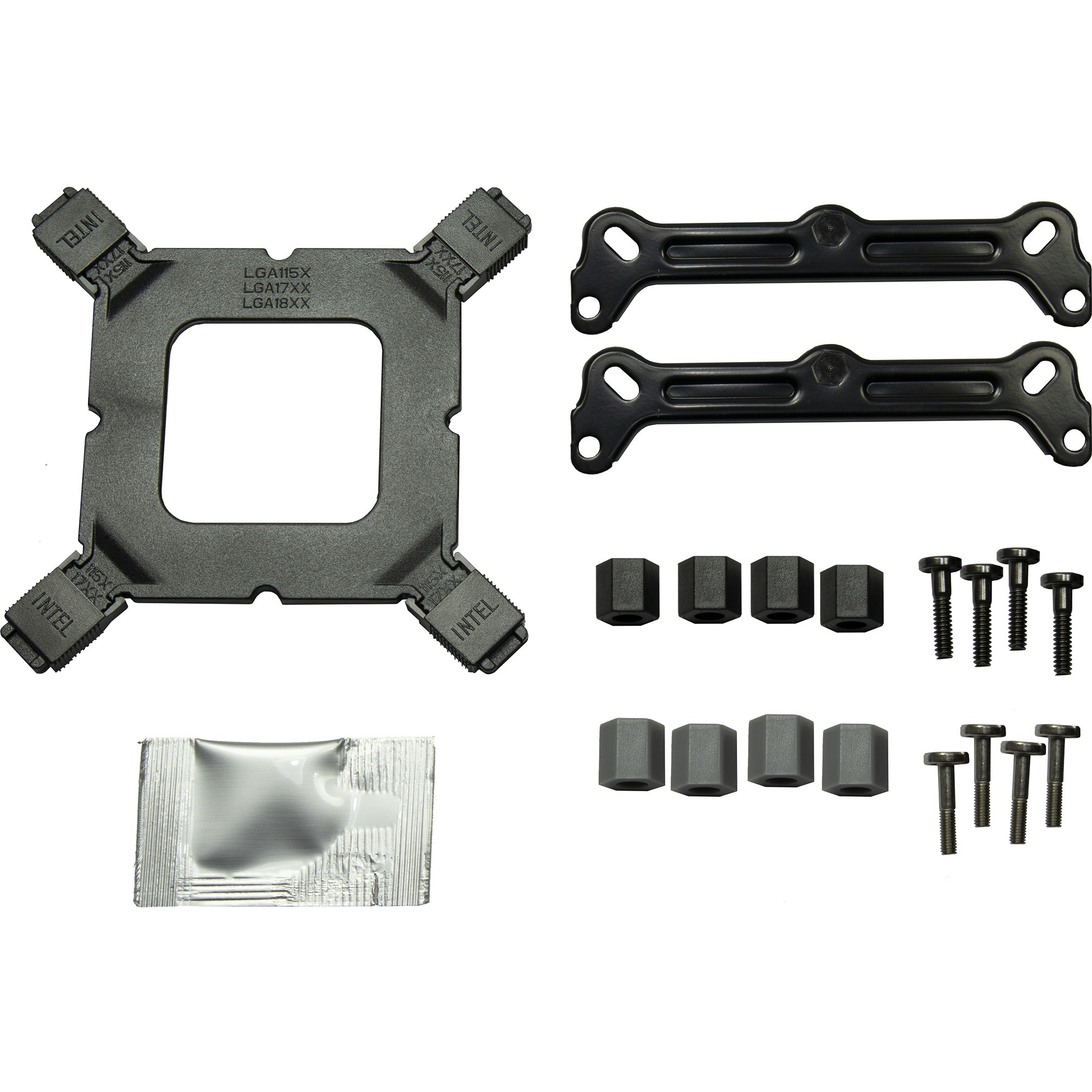 Inter-Tech 4P90 Pro BULK, CPU-Kühler silber/schwarz, 92 mm