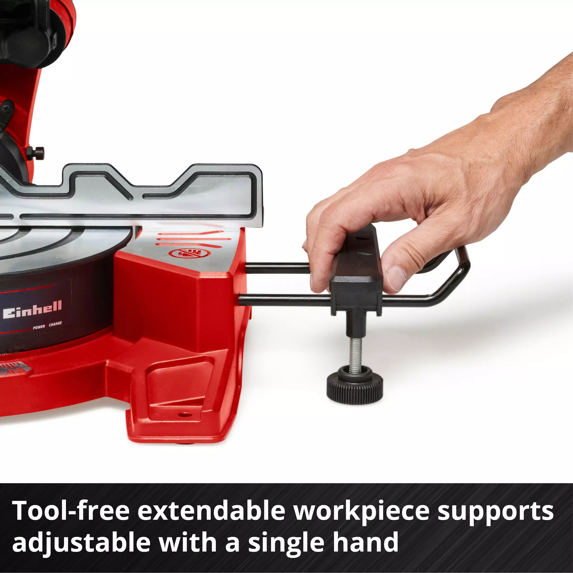 EINHELL Akku-Zug-Kapp-und Gehrungssäge TE-SM 36/8 L Li-Solo, 36Volt (2x18V) rot, ohne Akku und Ladegerät