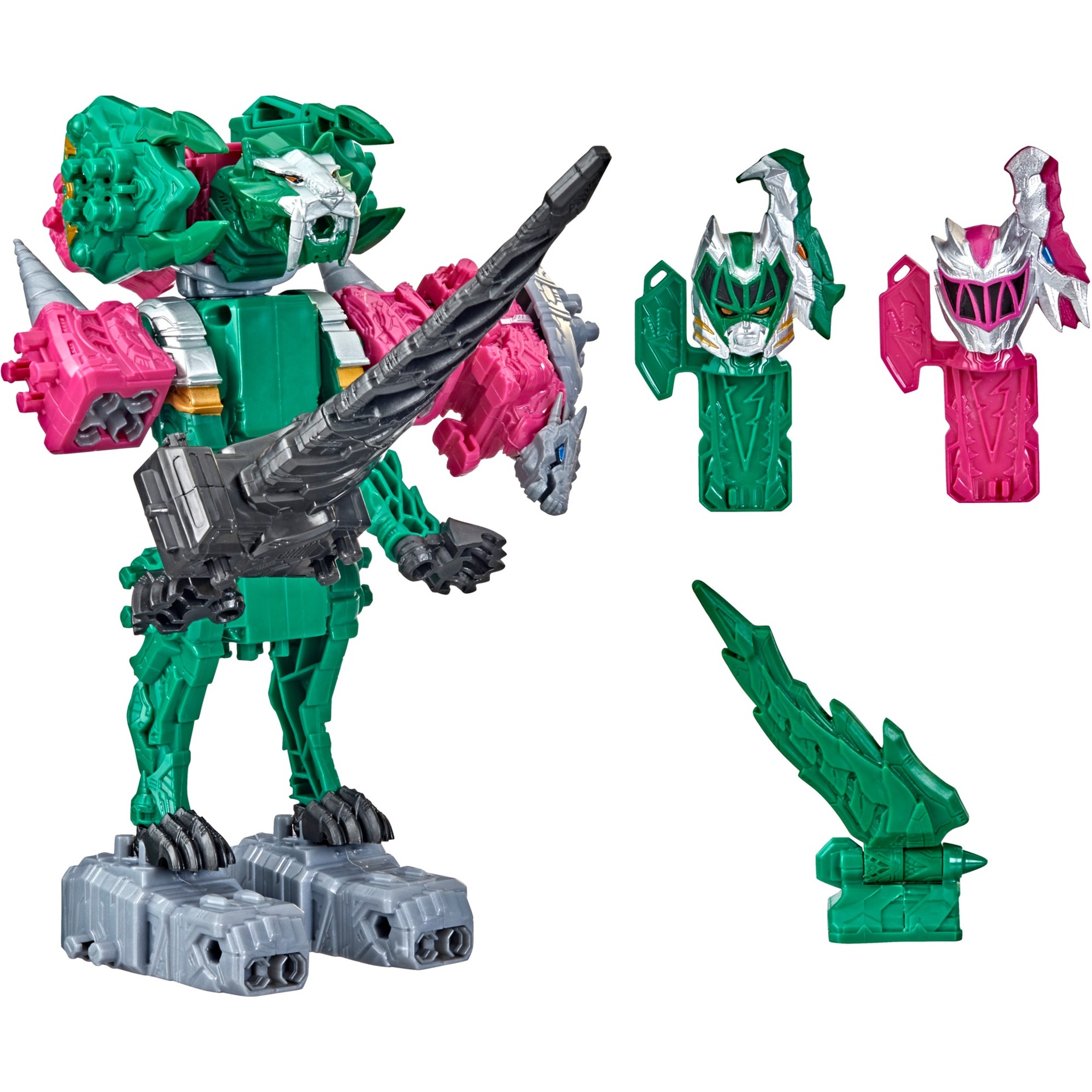 Image of Alternate - Power Rangers Dino Fury Pinker Ankylo Hammer und Grüner Tiger Claw Zord, Spielfigur online einkaufen bei Alternate
