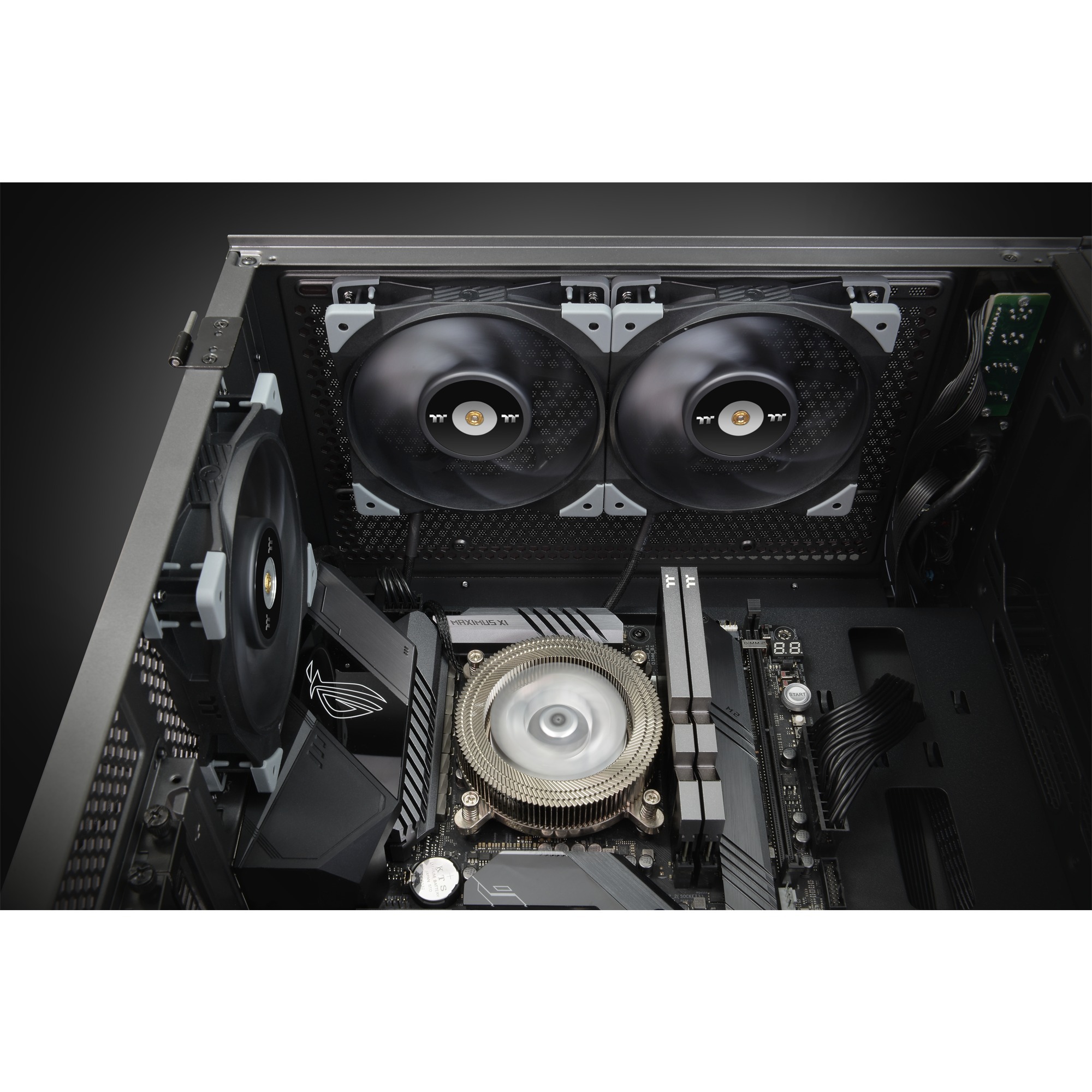 Thermaltake TOUGHFAN 14 High Static Pressure Fan 140x140x25, Gehäuselüfter schwarz, 2er Pack, 140 mm