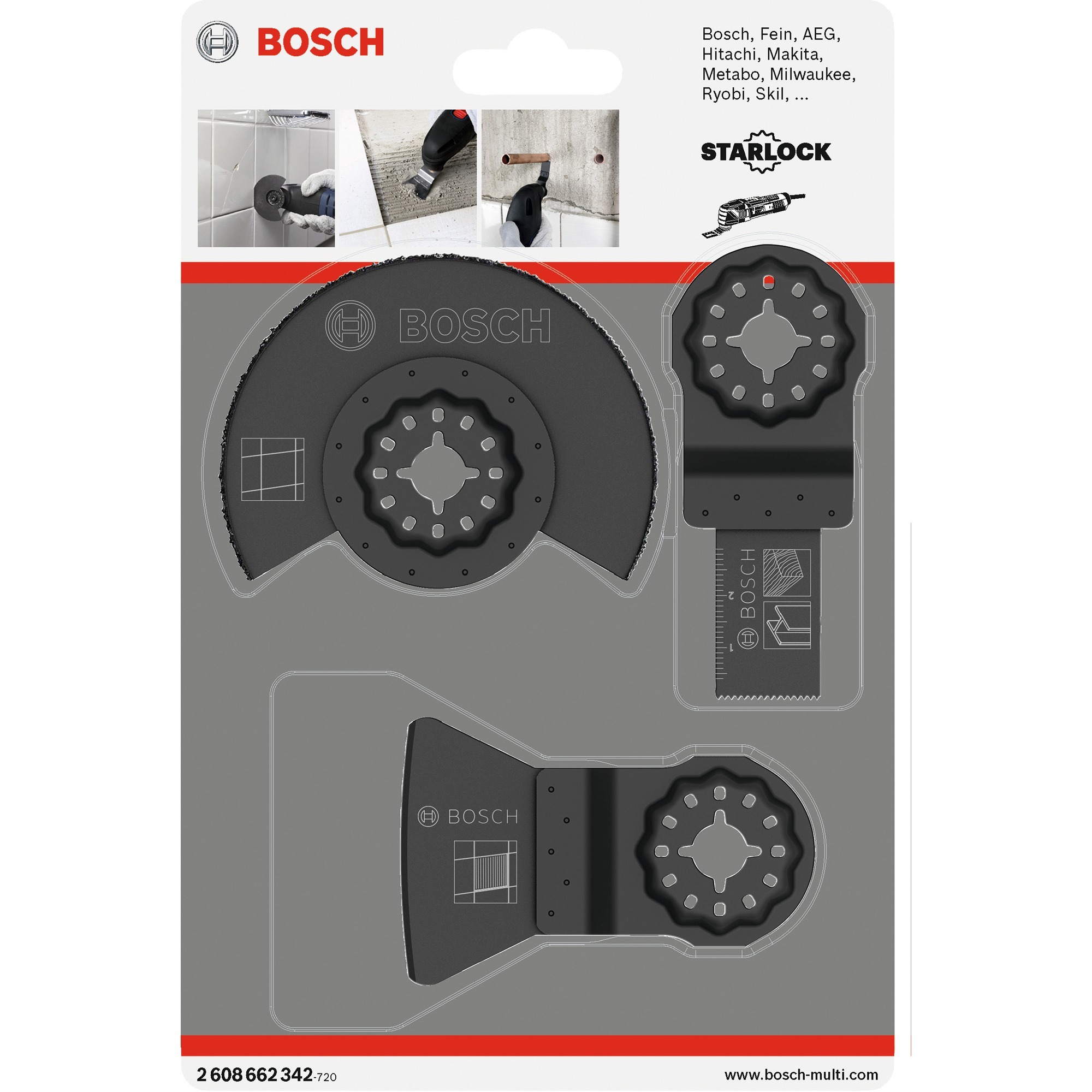 Starlock Fliesen-Basis-Set, 3-teilig, Sägeblatt-Satz