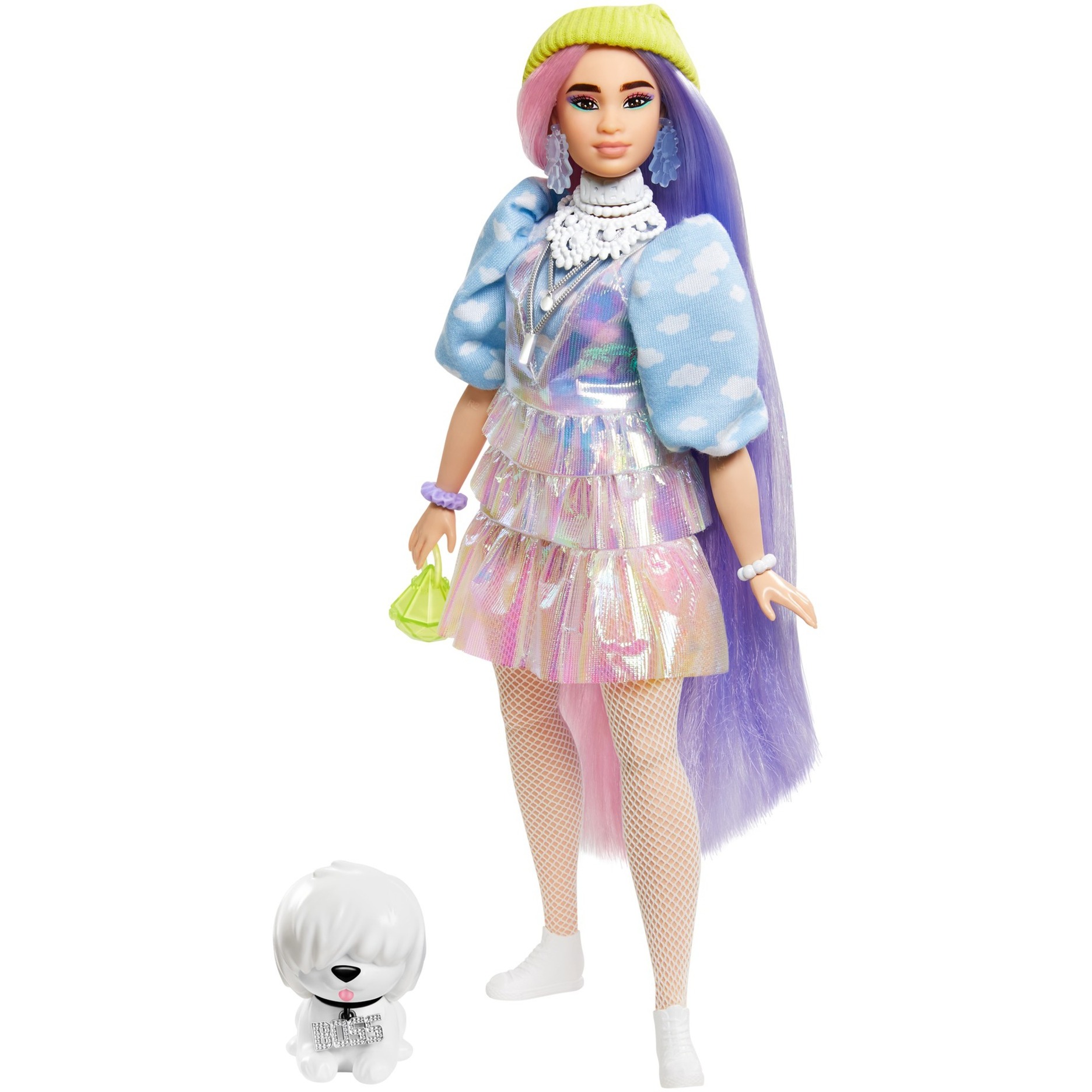 Image of Alternate - Barbie Extra Puppe mit langen Pastell-Haaren, inkl. Haustier online einkaufen bei Alternate