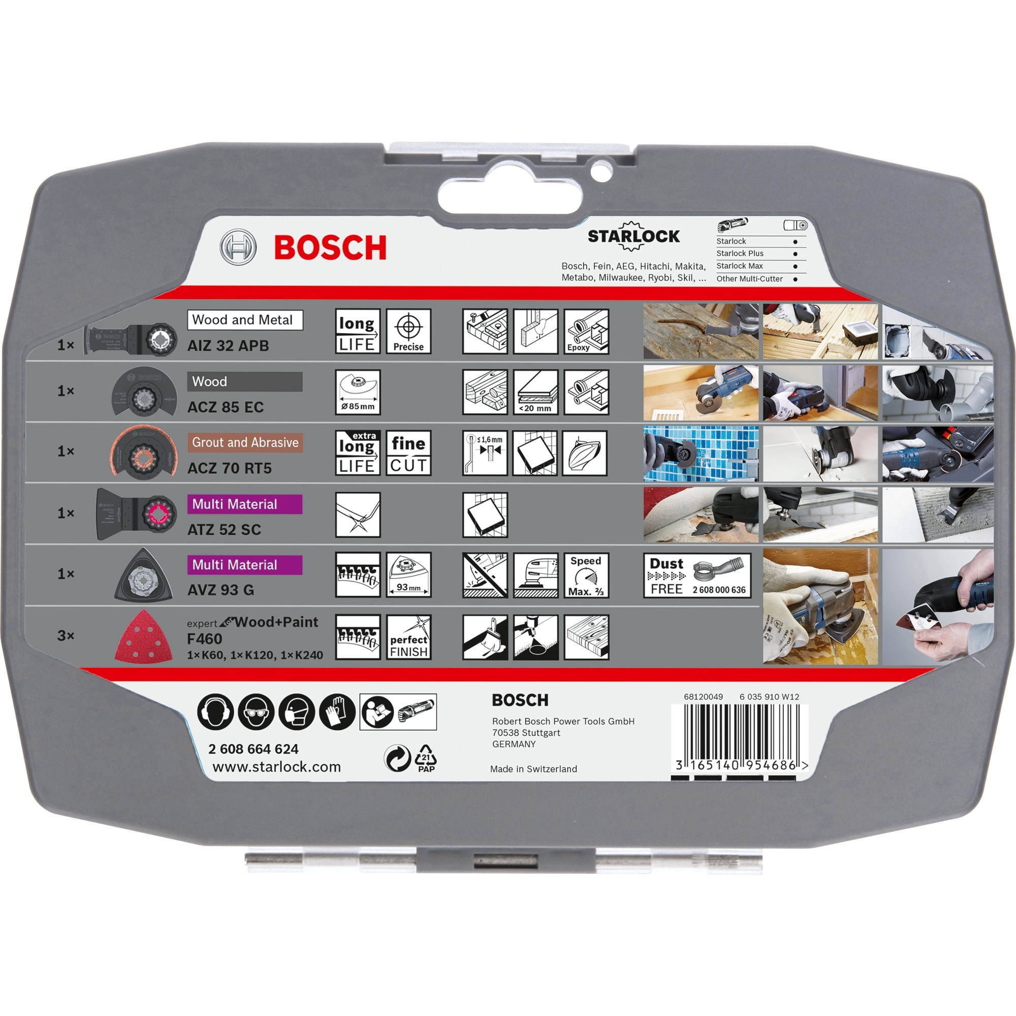Bosch Starlock Best for Renovation 4+1, Sägeblatt-Satz 5-teilig, für Multifunktionswerkzeuge