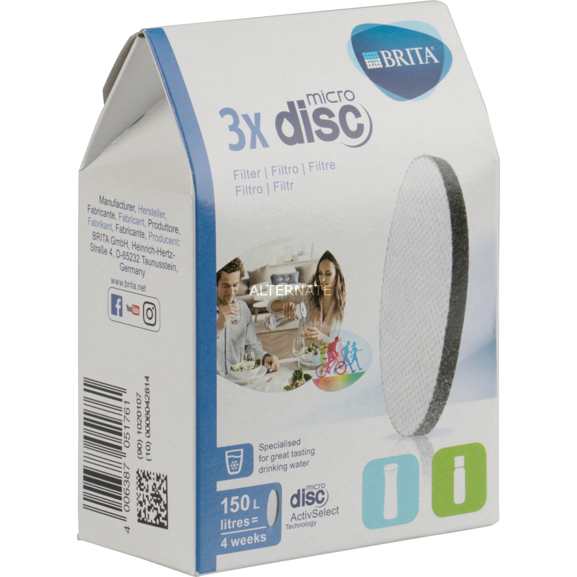 Image of Alternate - MicroDisc Filter 3er Pack, Wasserfilter online einkaufen bei Alternate