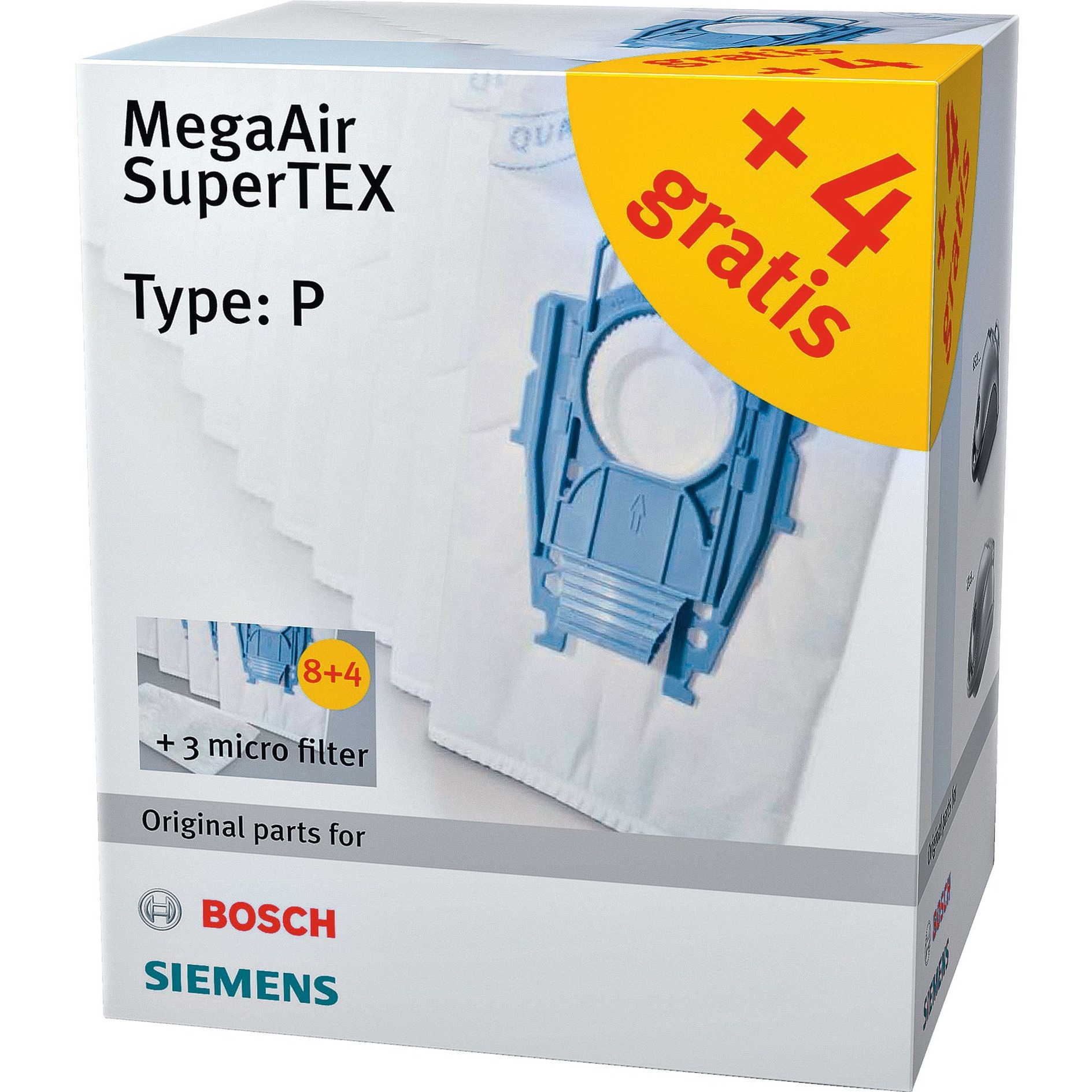 Image of Alternate - Staubsaugerbeutel MegaAir SuperTEX VZ123FP (12+3) Typ P online einkaufen bei Alternate