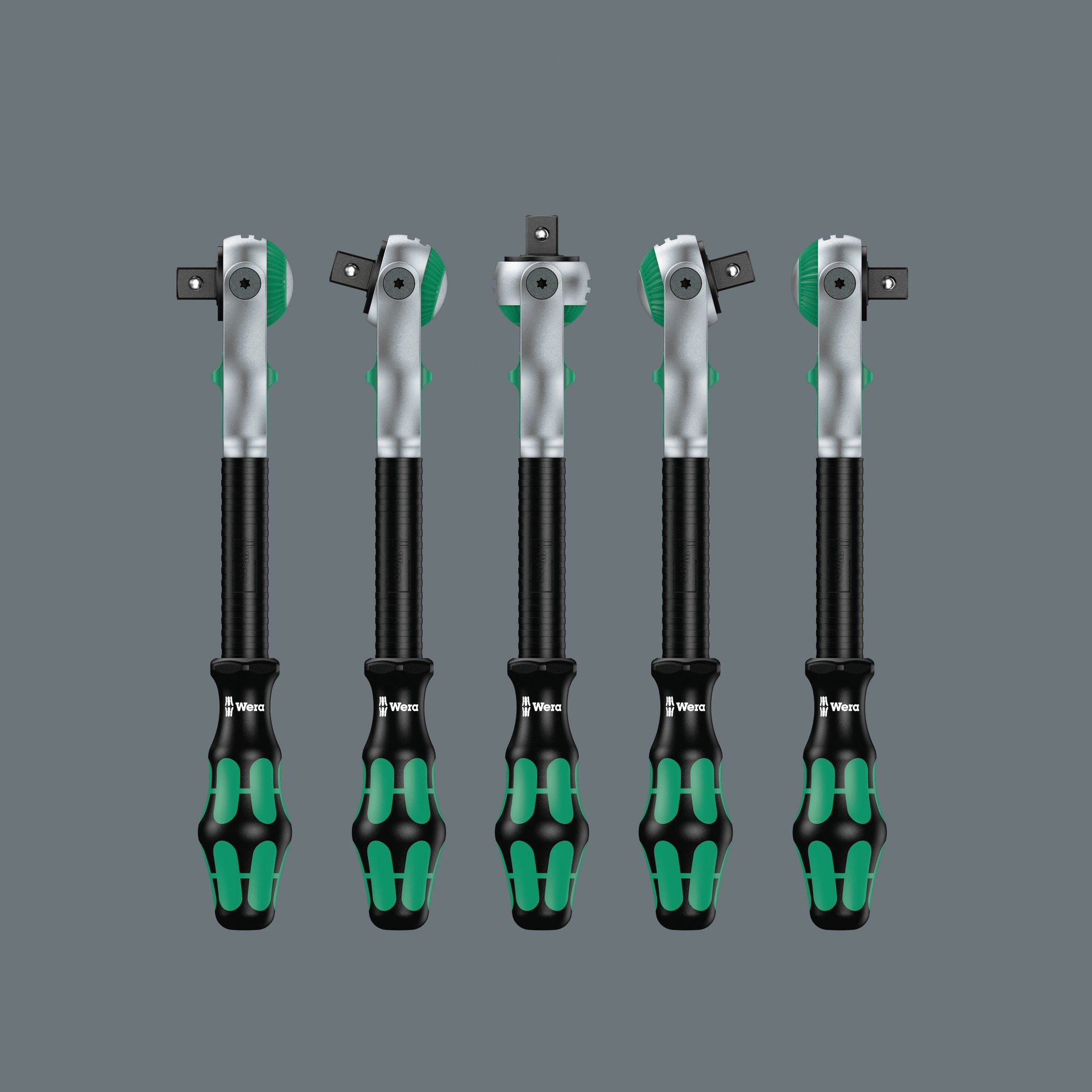 Wera Zyklop Speed-Knarrensatz 8100 SC 2, 37-teilig, Werkzeug-Set schwarz/grün, Speed-Knarre mit schwenkbarem Kopf, 1/2"