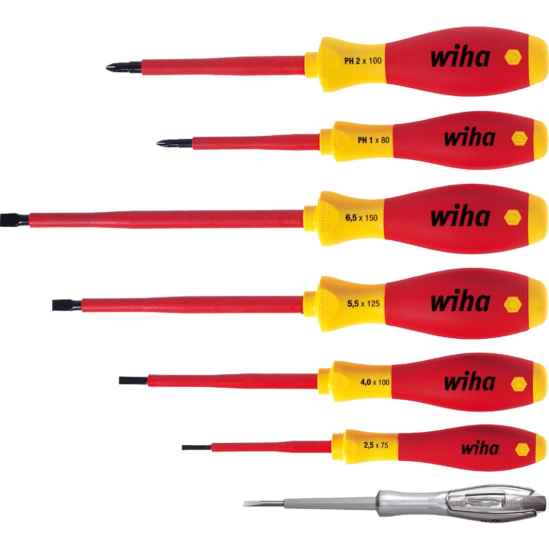 Wiha Schraubendreher-Set SoftFinish electric, 7-teilig rot/gelb