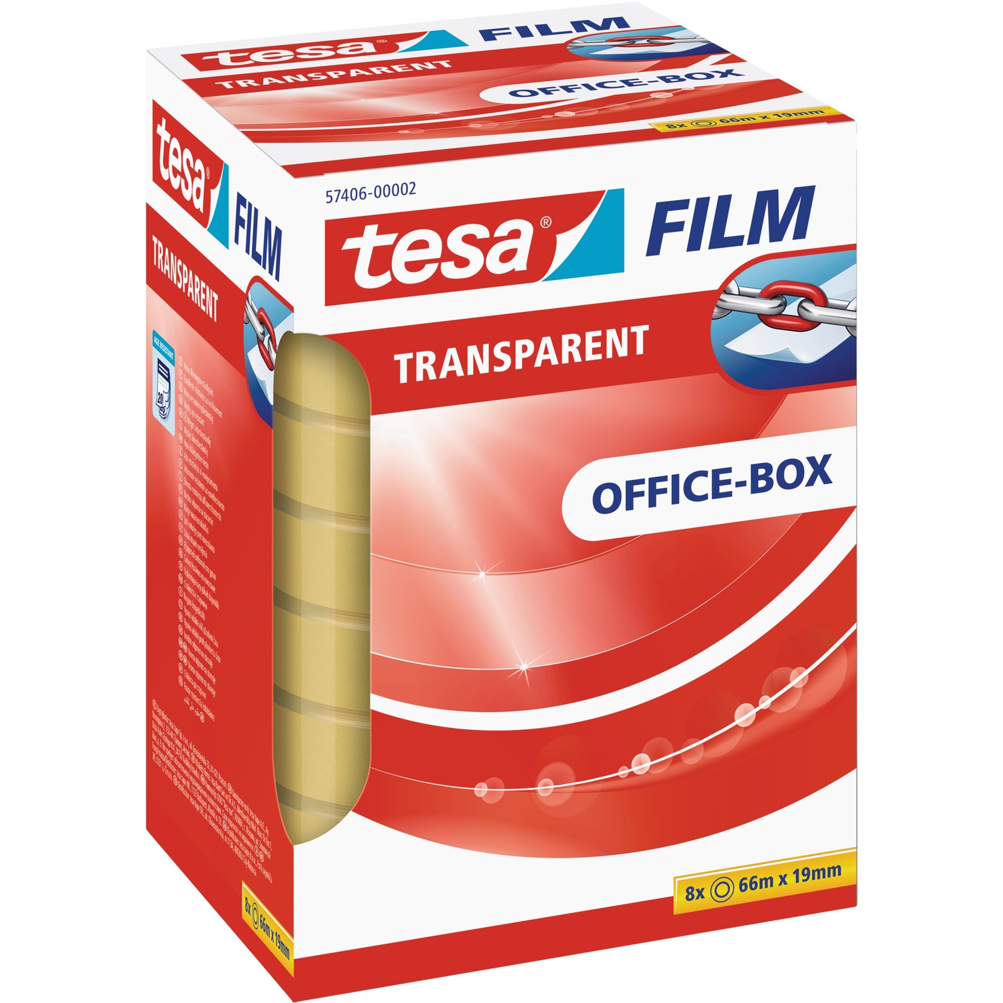 Image of Alternate - tesafilm transparent, 8 Rollen, 19mm, Office Box, Klebeband online einkaufen bei Alternate