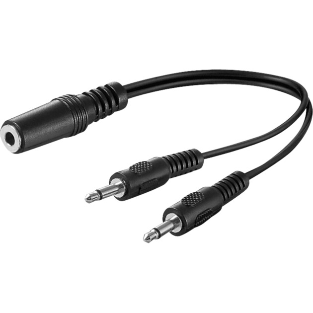 Image of Alternate - 2x 3,5mm mono auf 3,5mm stereo Kupplung, Kabel online einkaufen bei Alternate